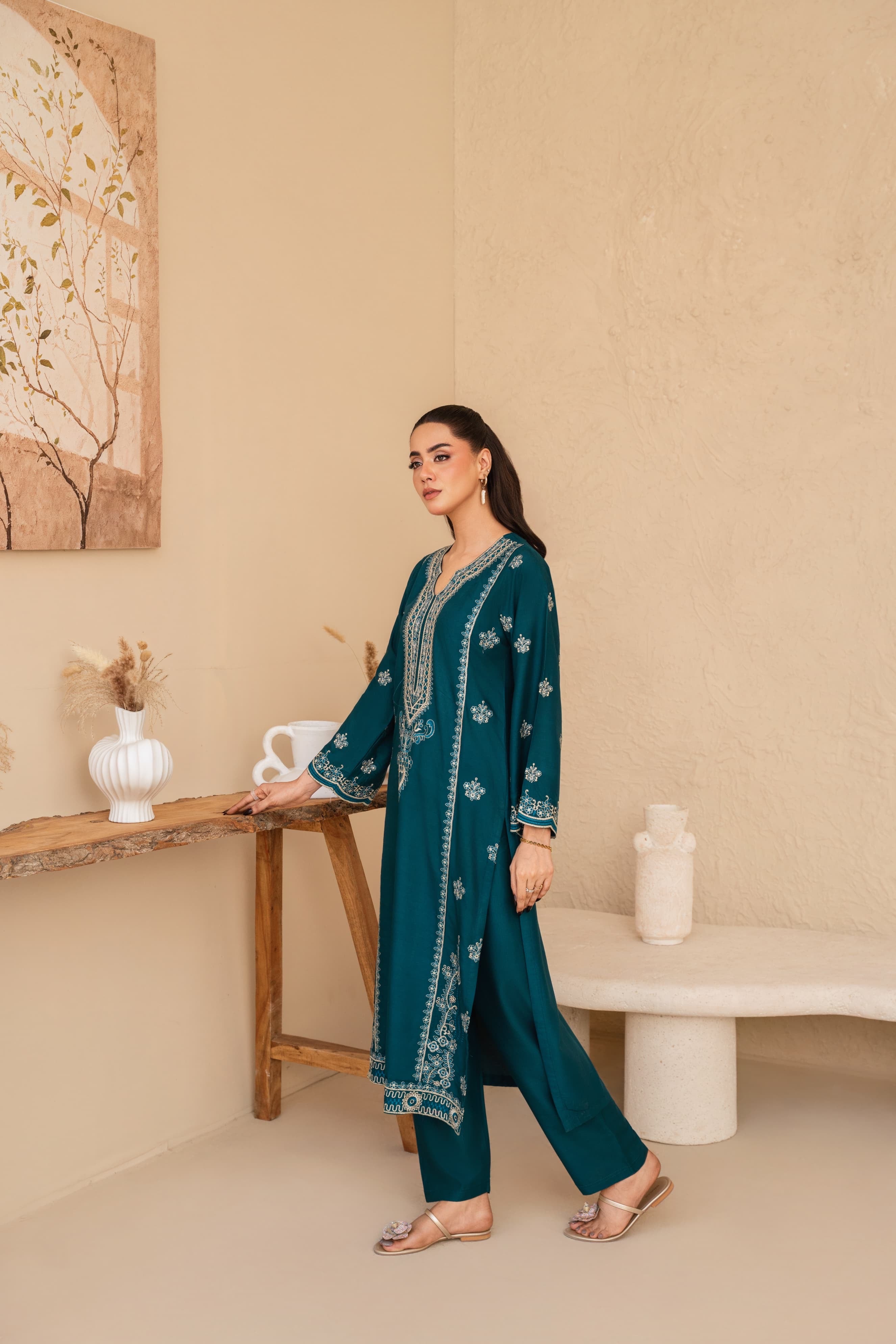 Fiza embroidered 2 Pc