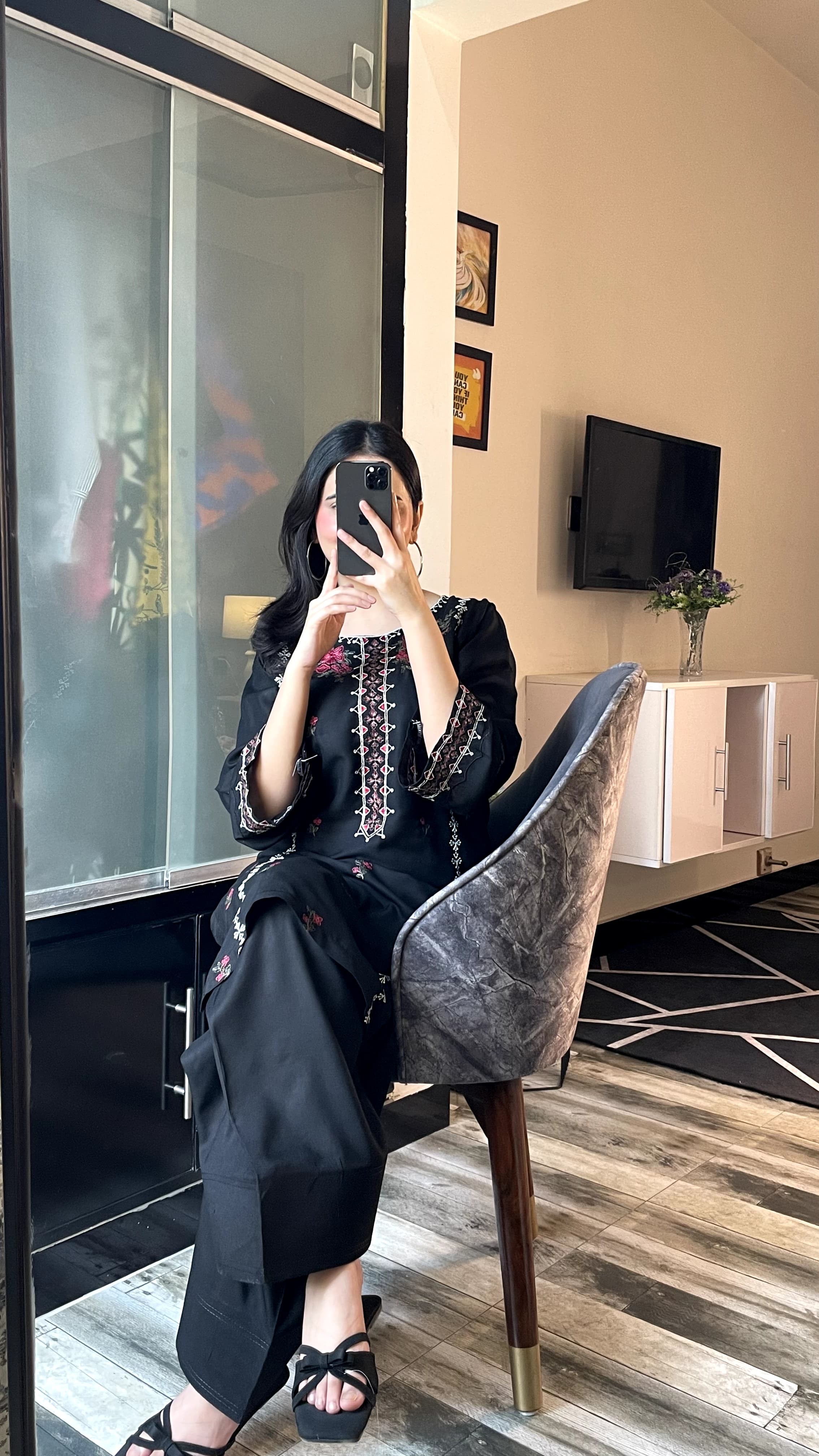 Coco embroidered   2Pc (Farshi )