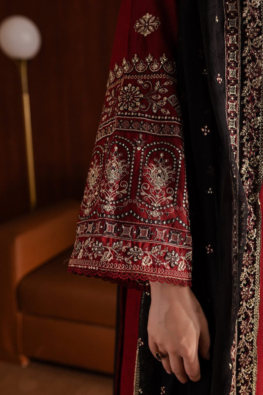 Laal pari embroidered 3 pc