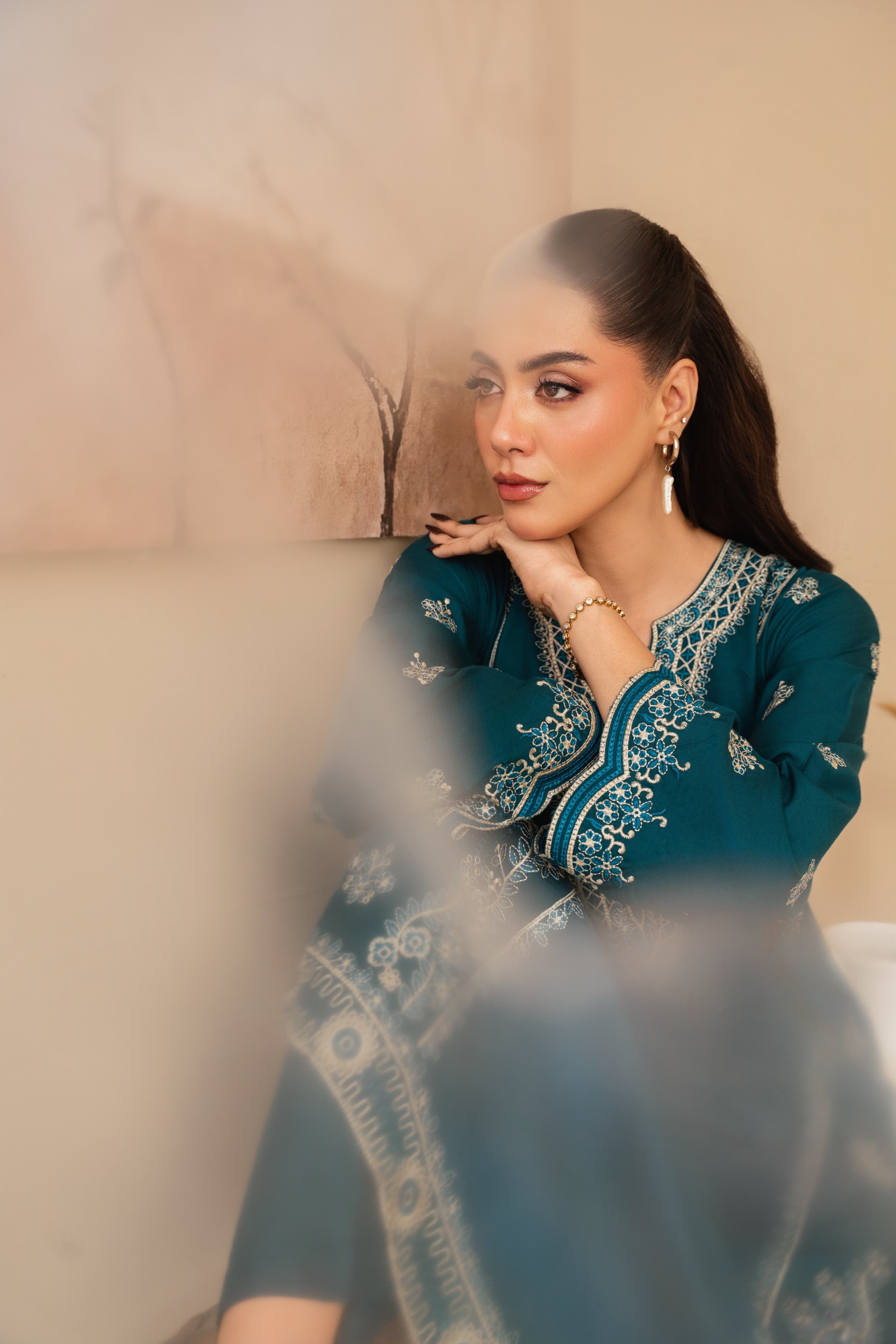 Fiza embroidered 2 Pc