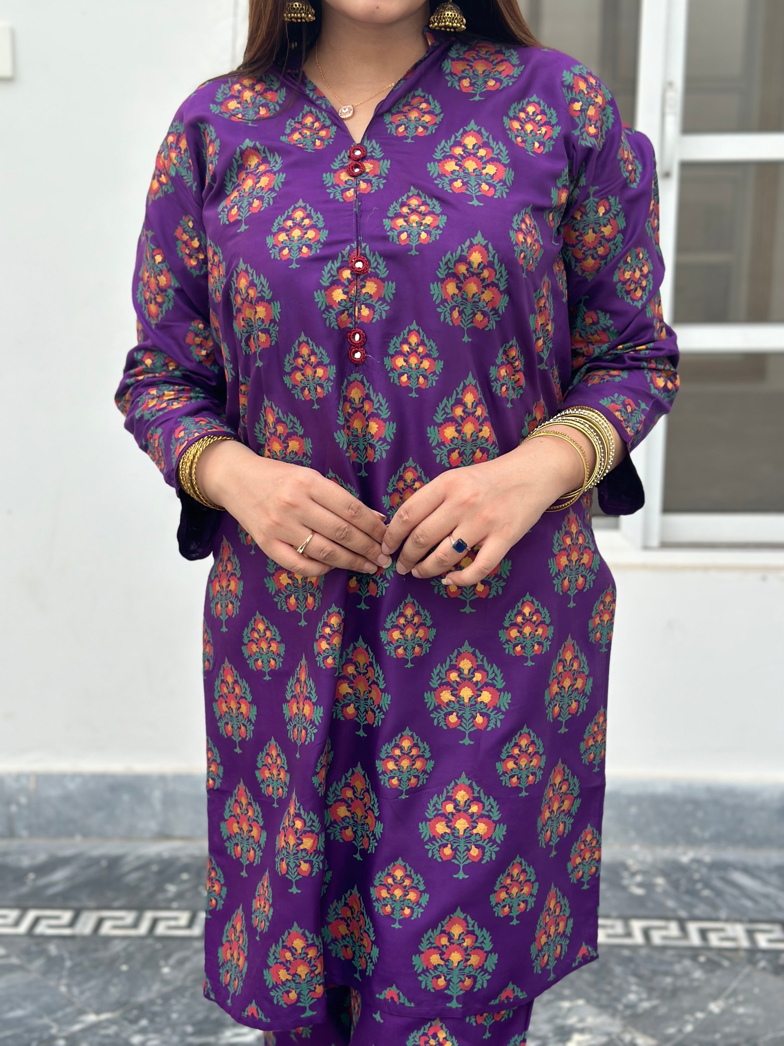 Eid rang keyseria 2 piece plum