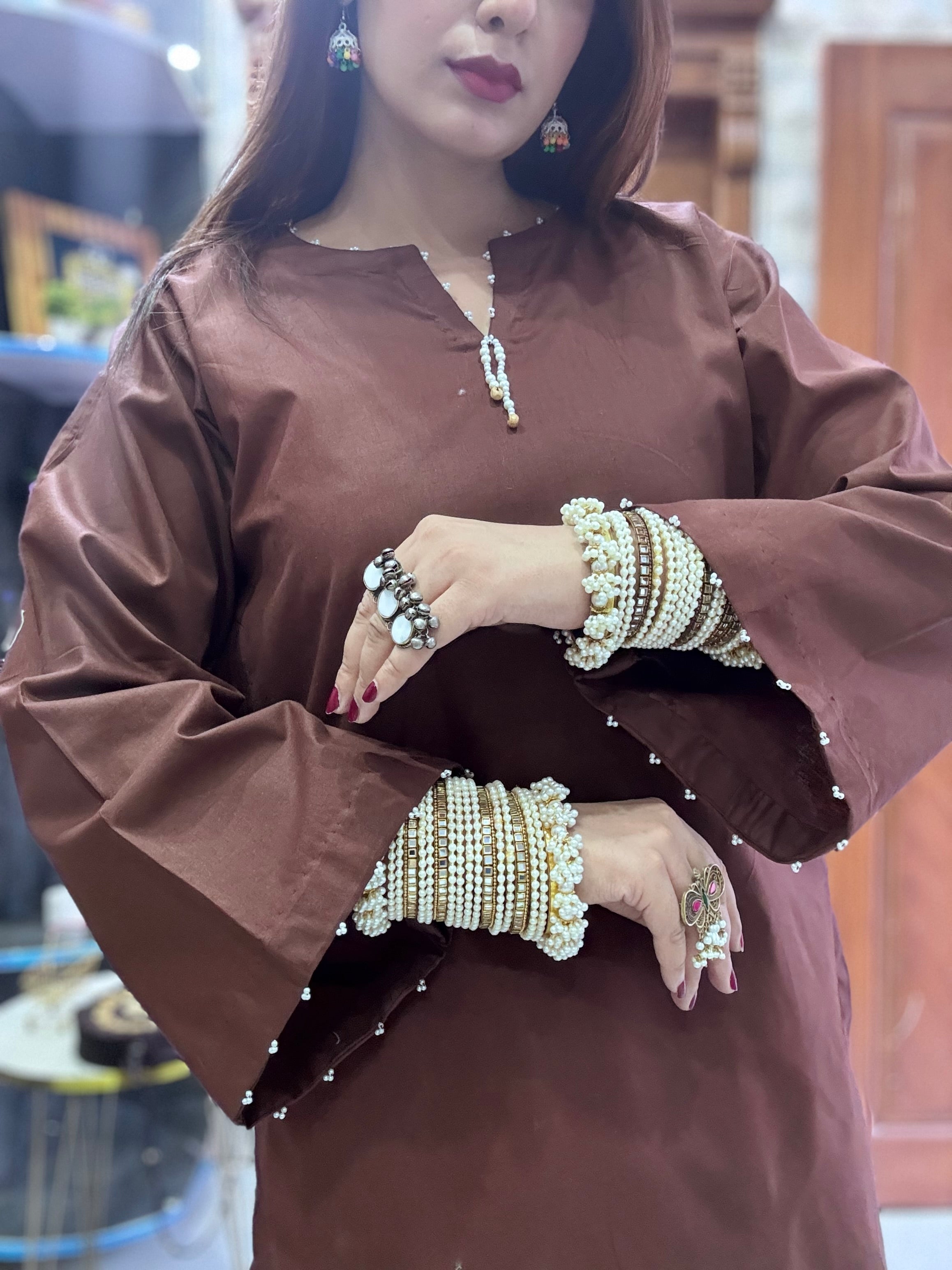 Farshi set brown ( side pockets )