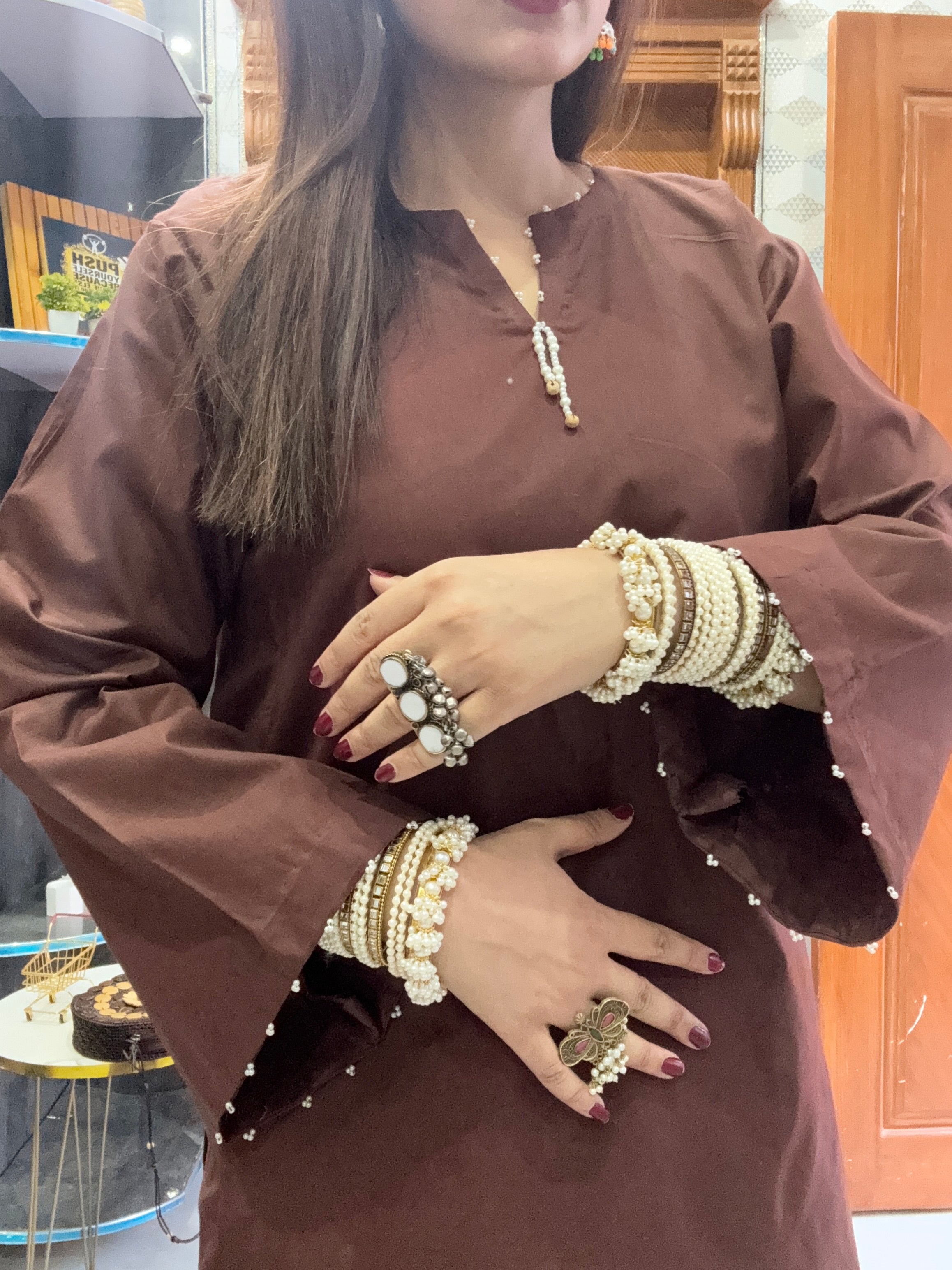 Farshi set brown ( side pockets )