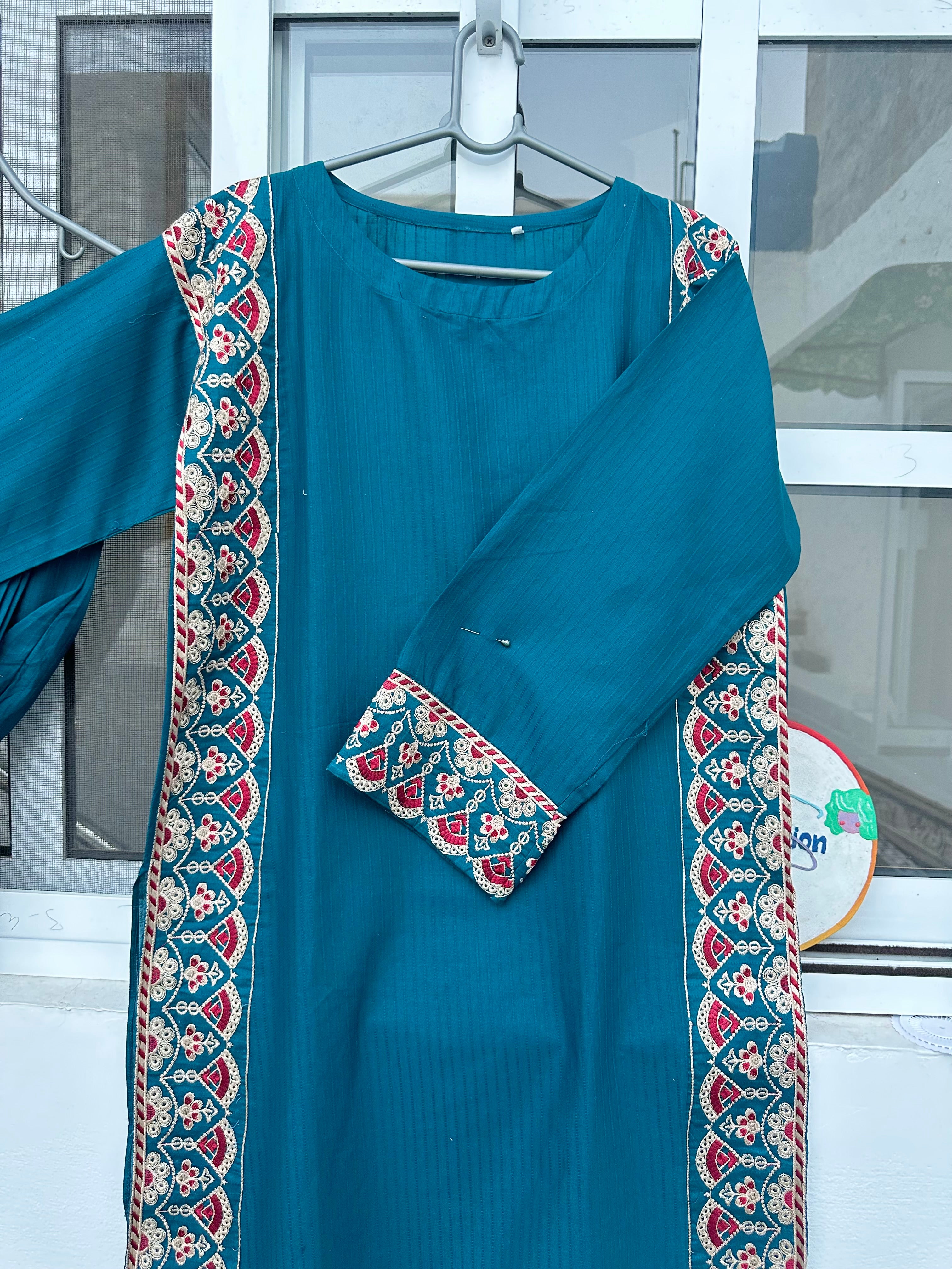 Mehru embroidered 2 piece teal