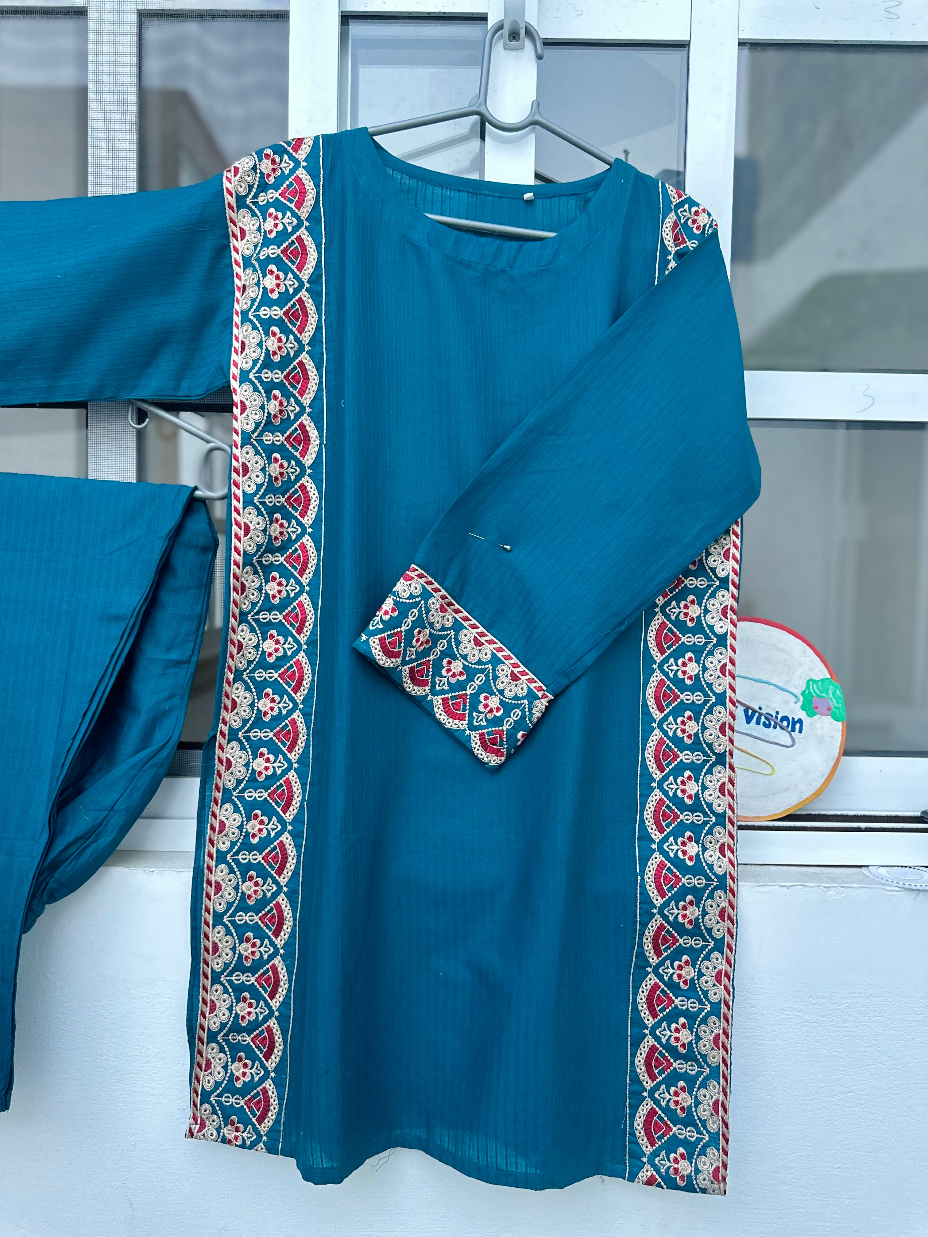 Mehru embroidered 2 piece teal