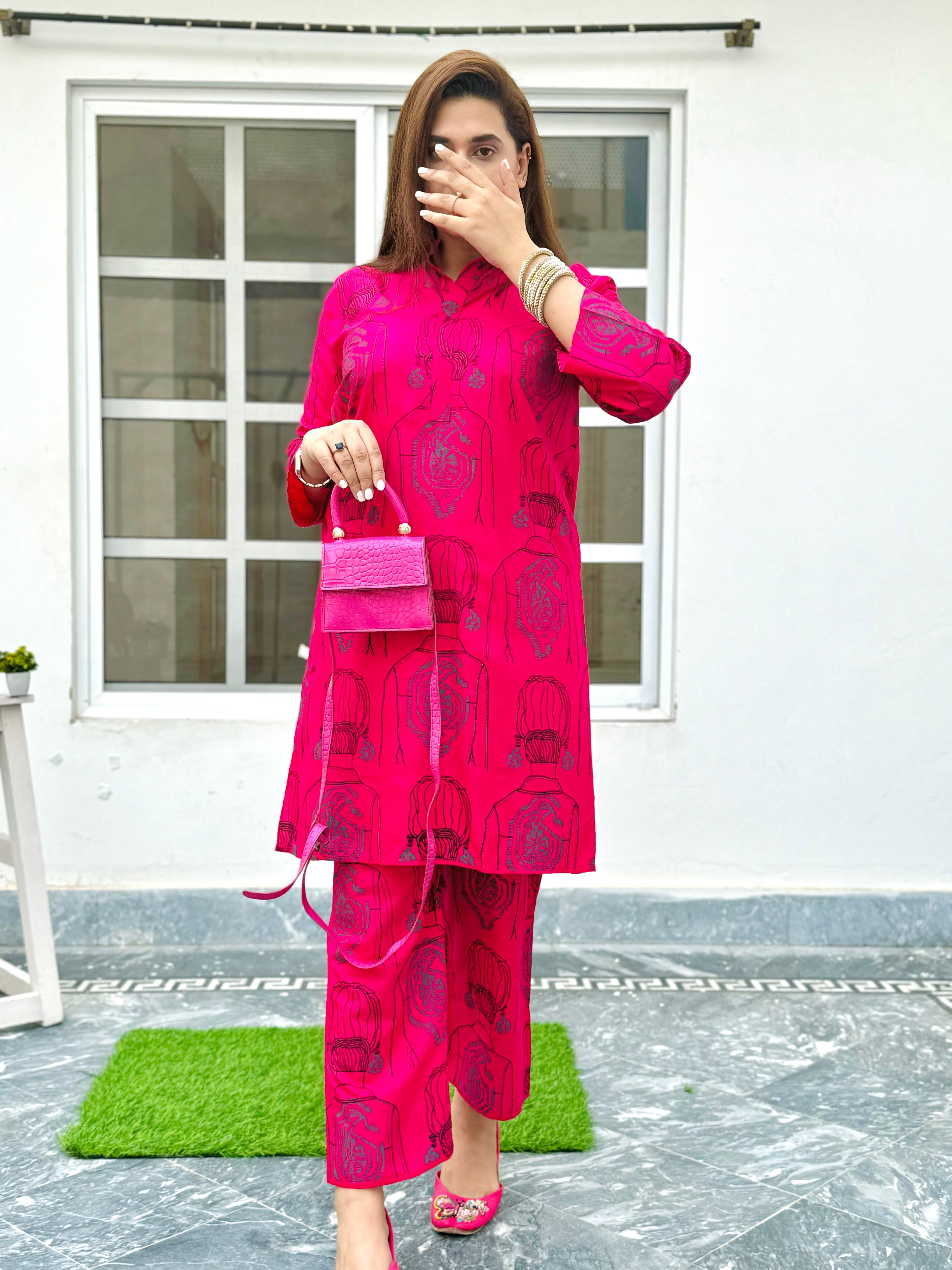 Monar co ord hot pink