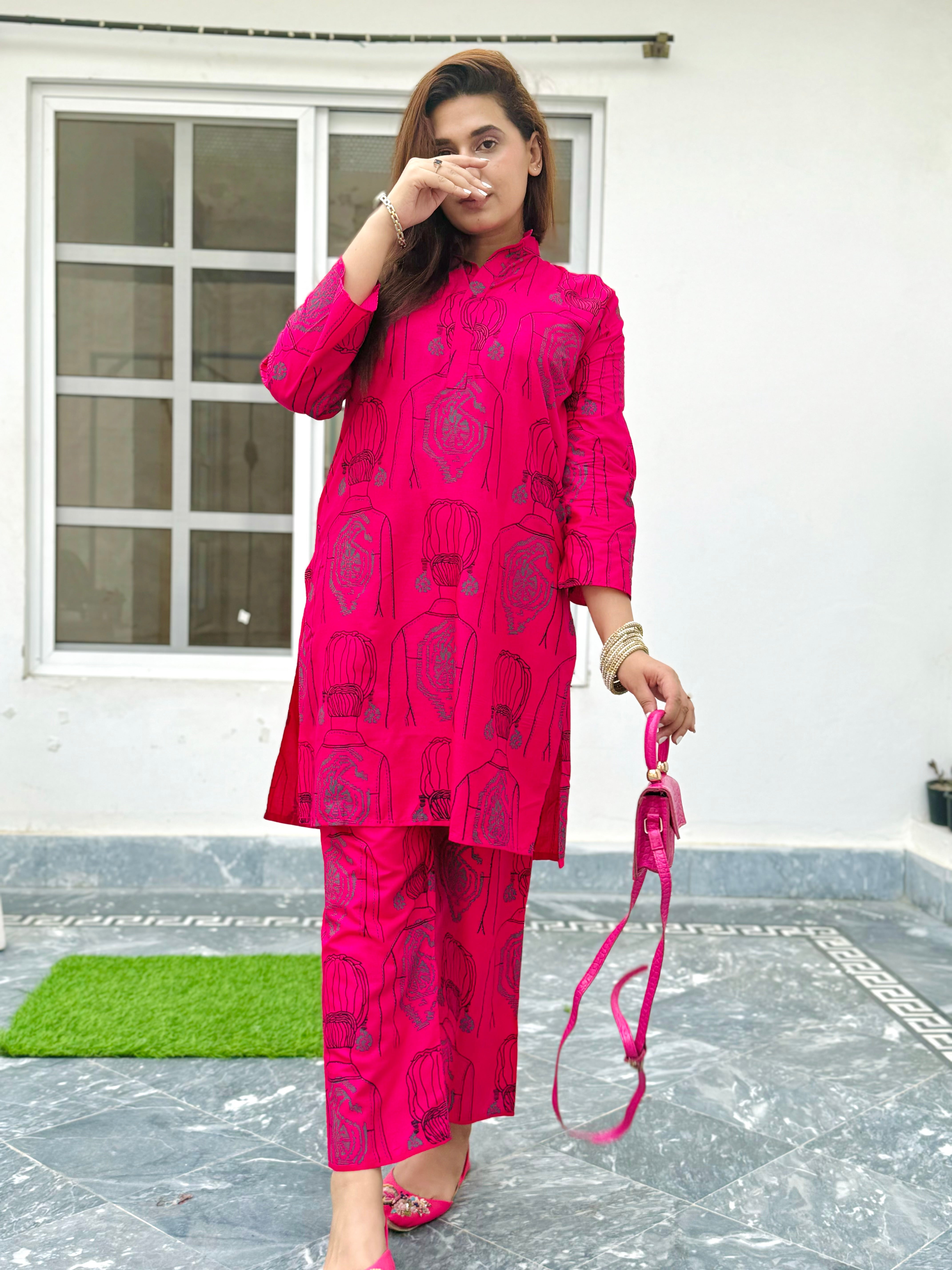 Monar co ord hot pink