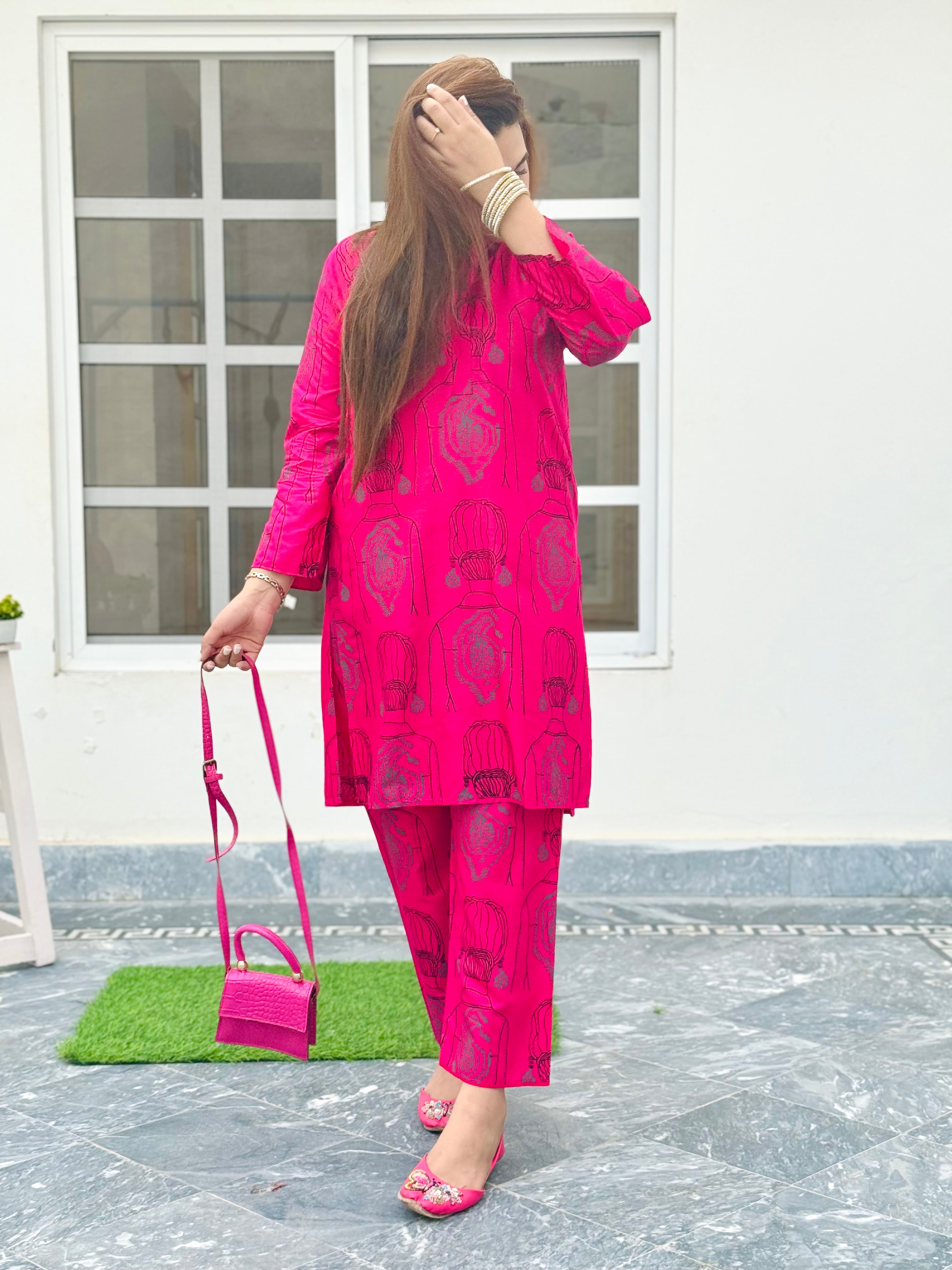 Monar co ord hot pink