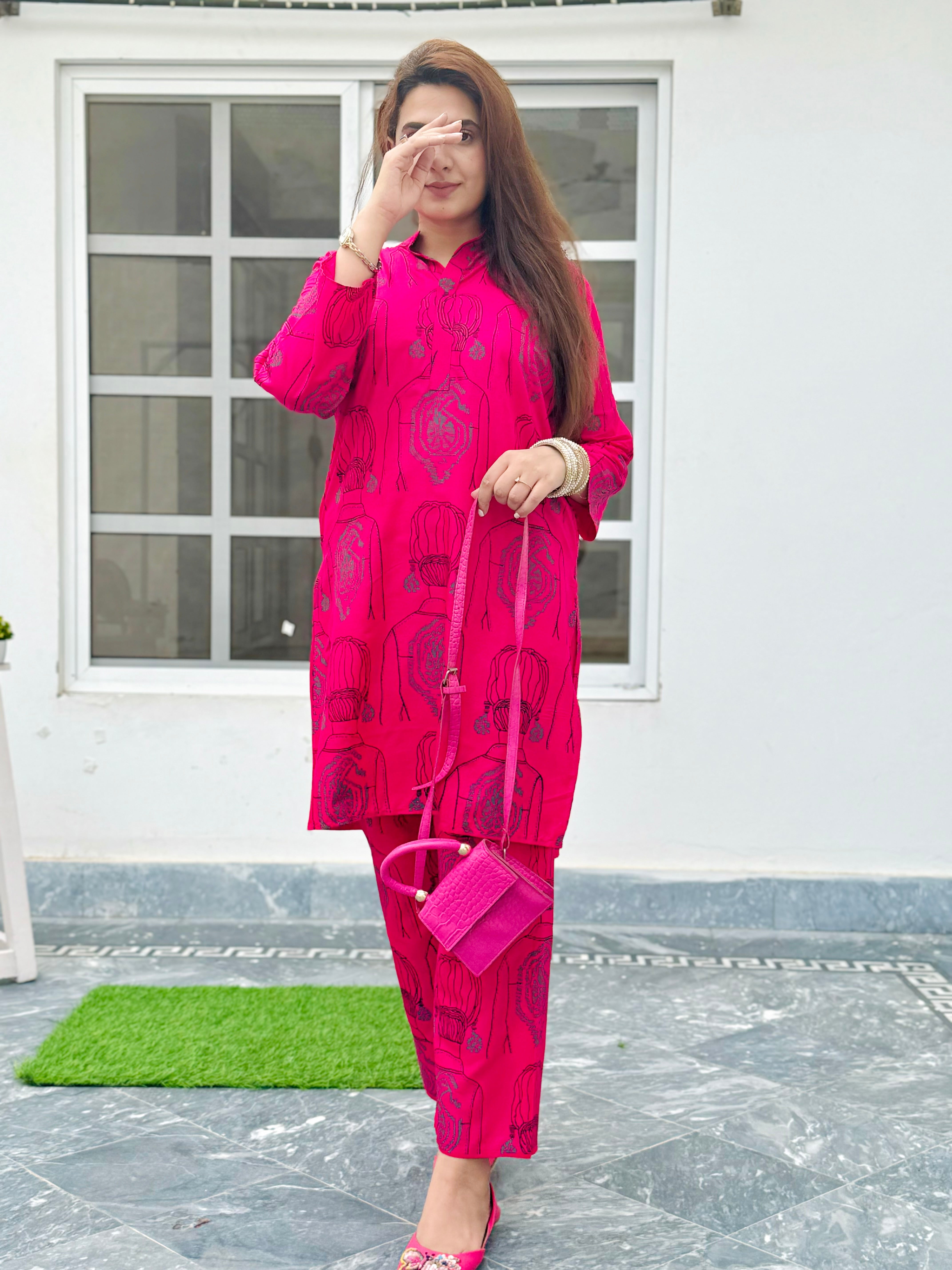 Monar co ord hot pink