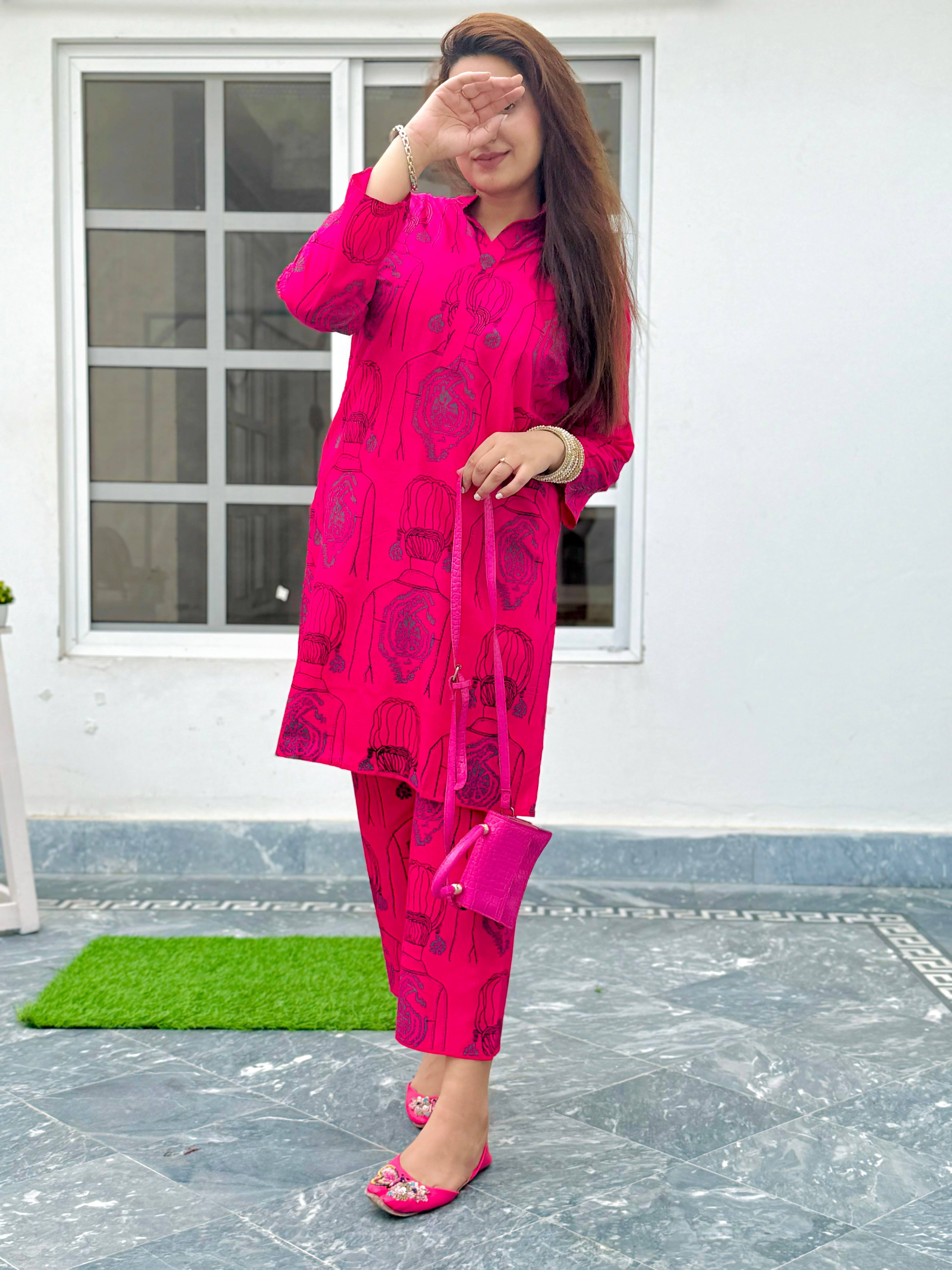 Monar co ord hot pink