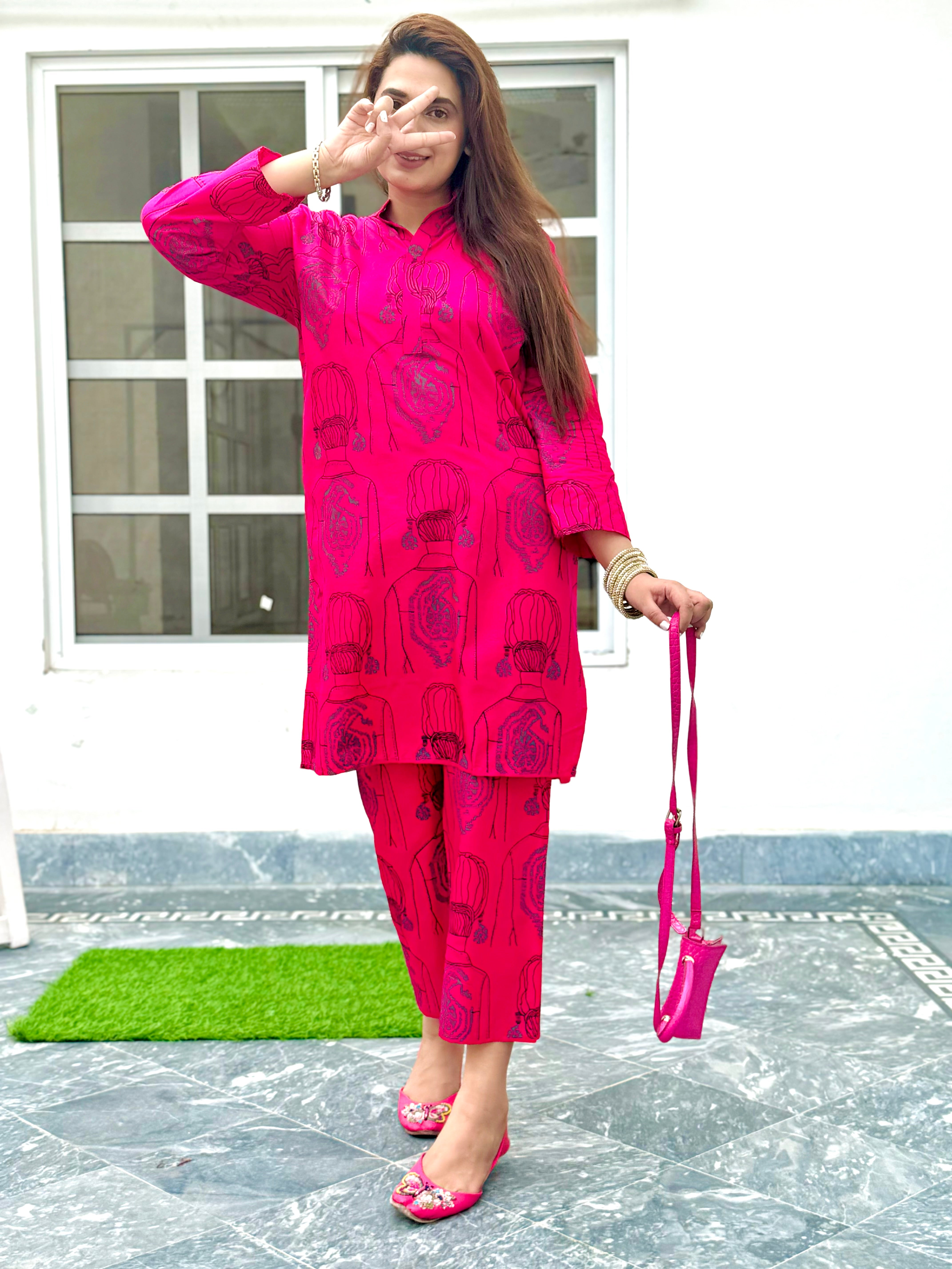 Monar co ord hot pink