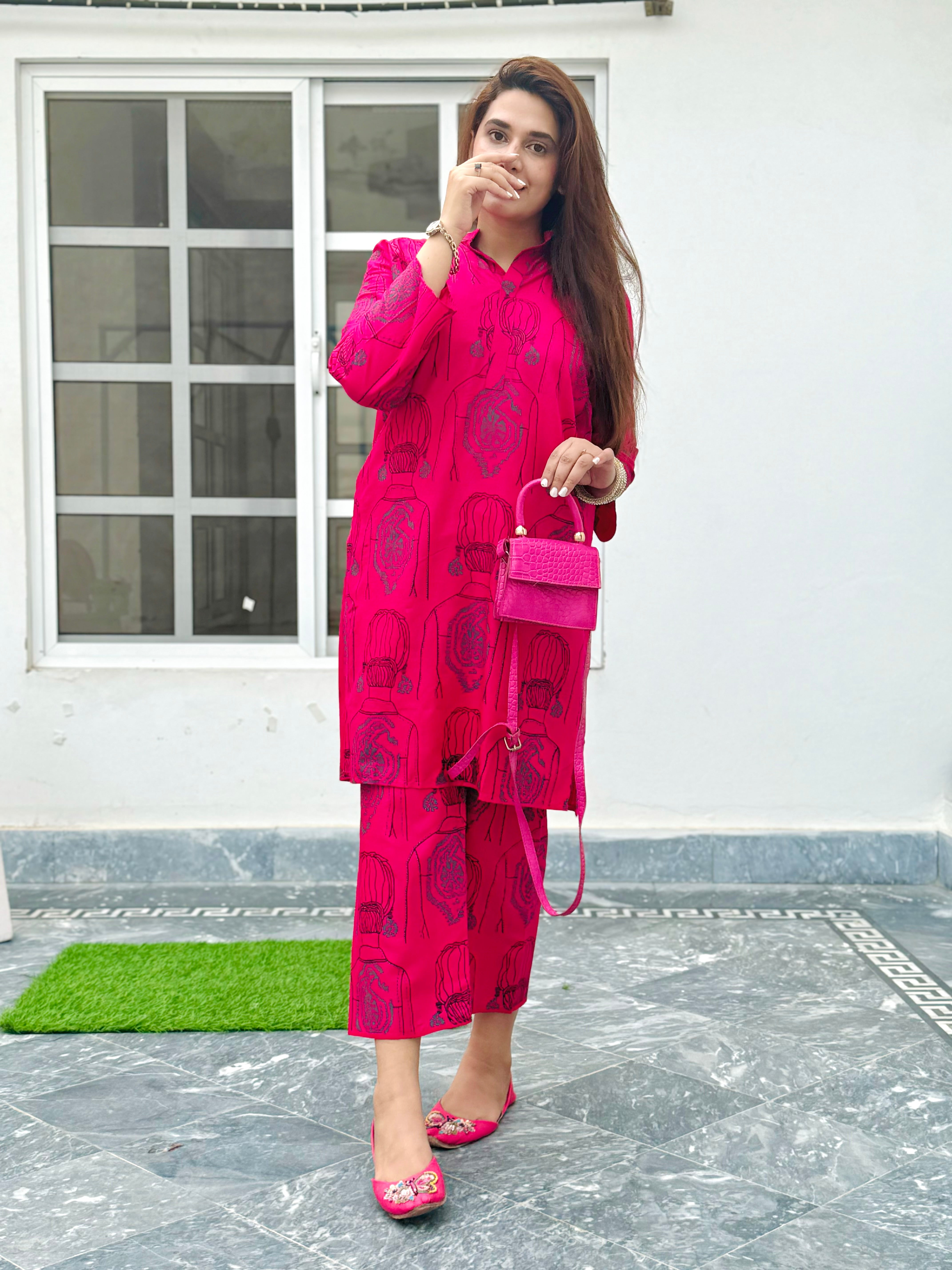 Monar co ord hot pink