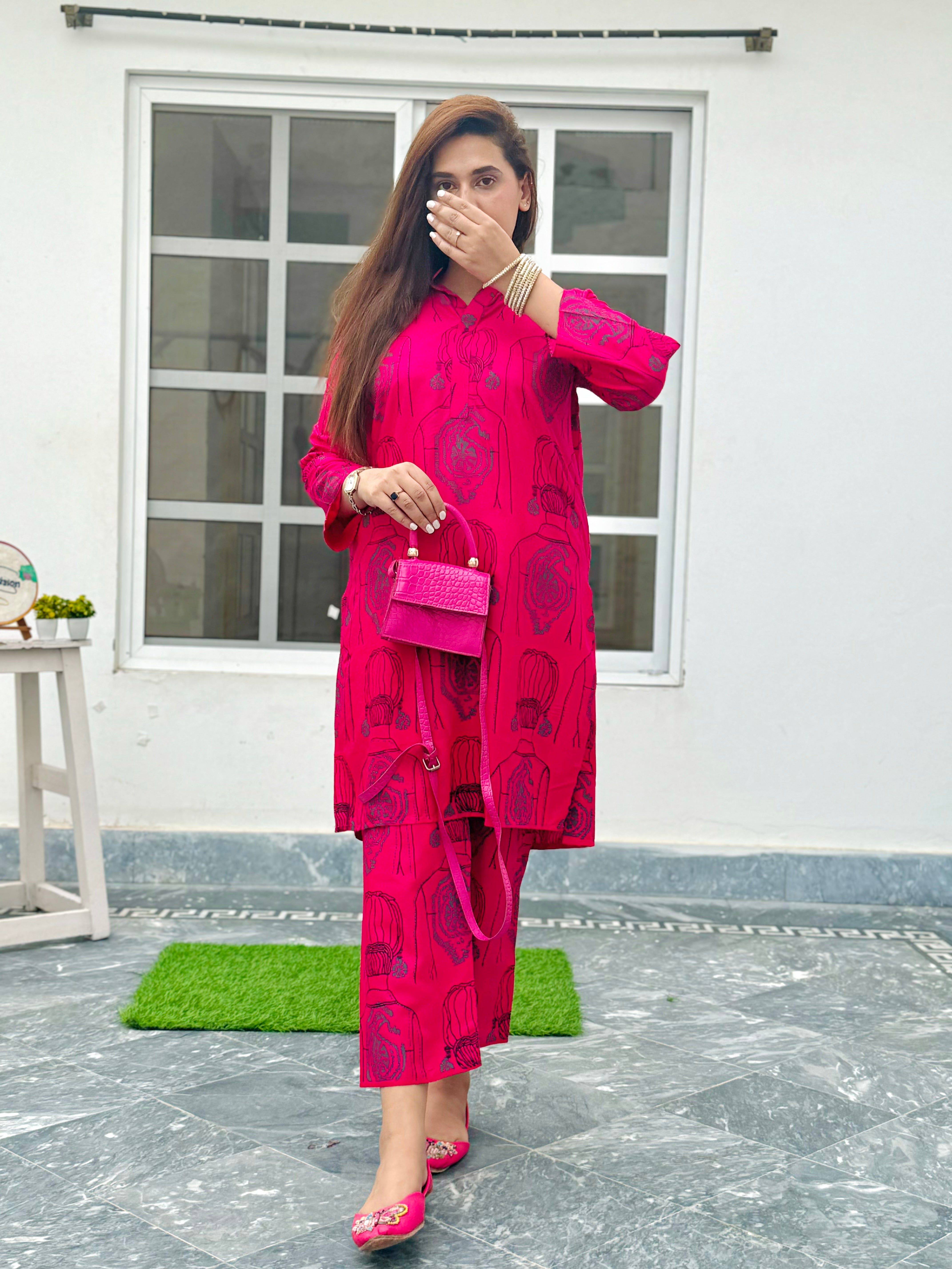 Monar co ord hot pink