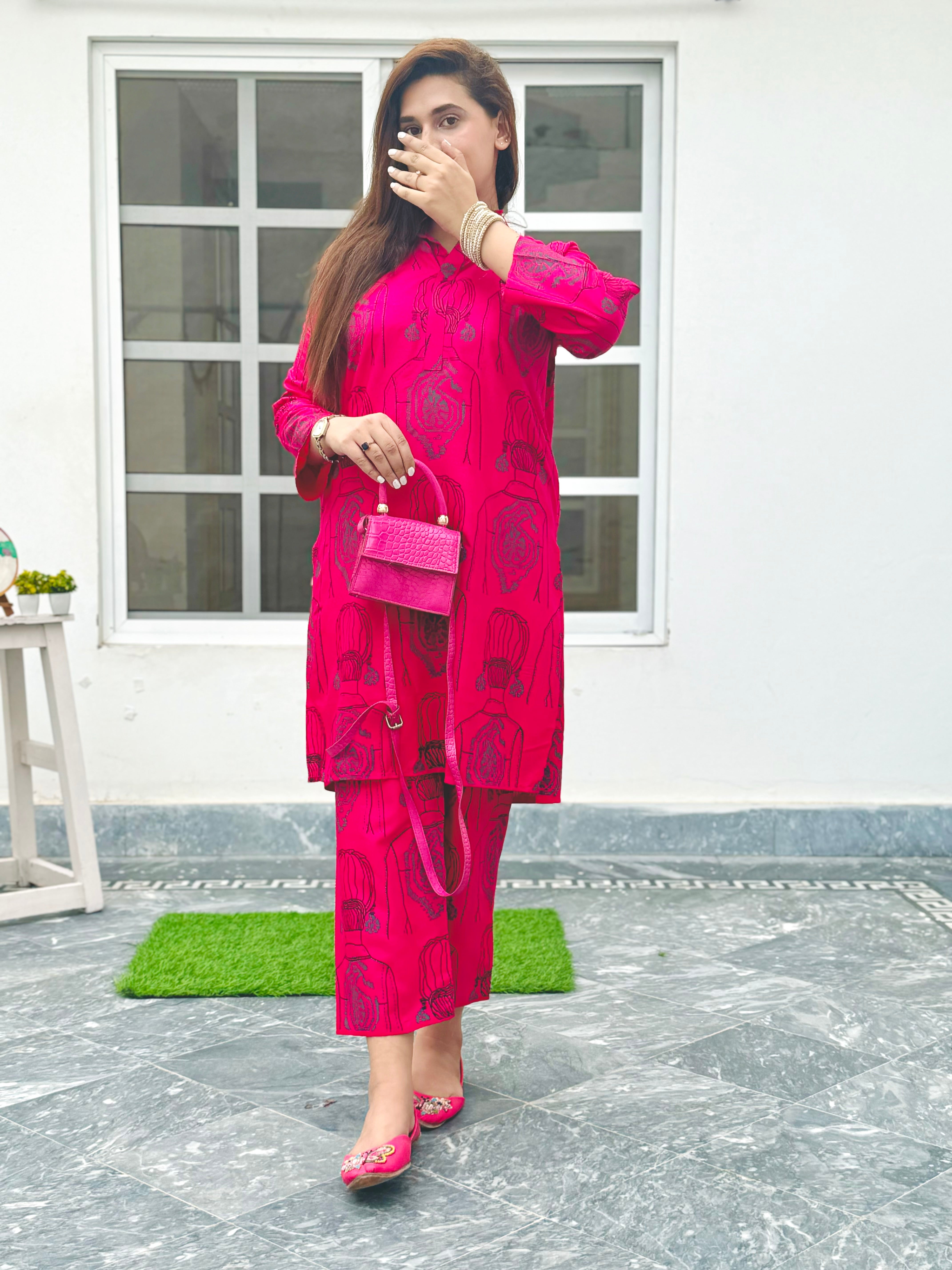 Monar co ord hot pink