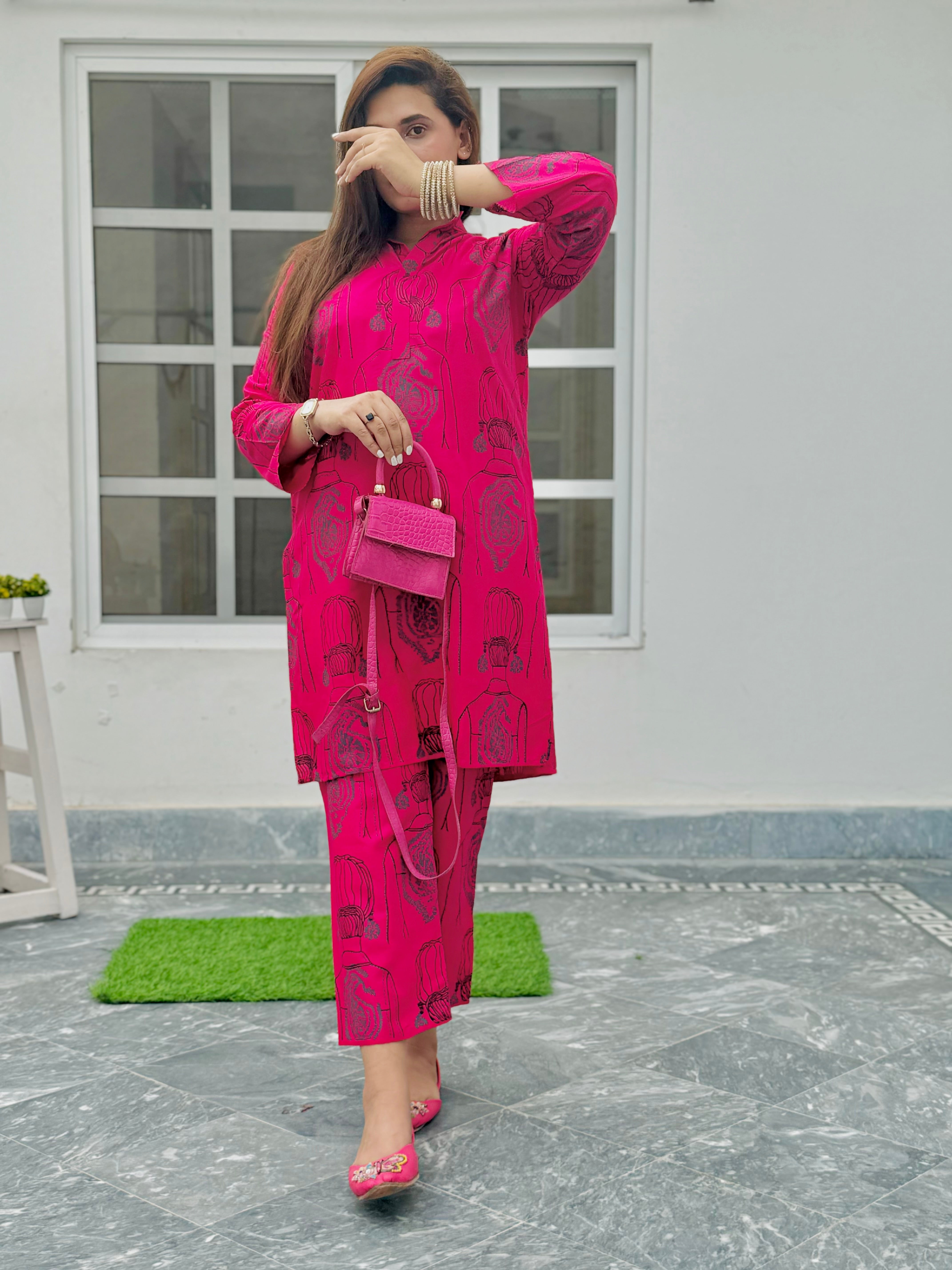 Monar co ord hot pink