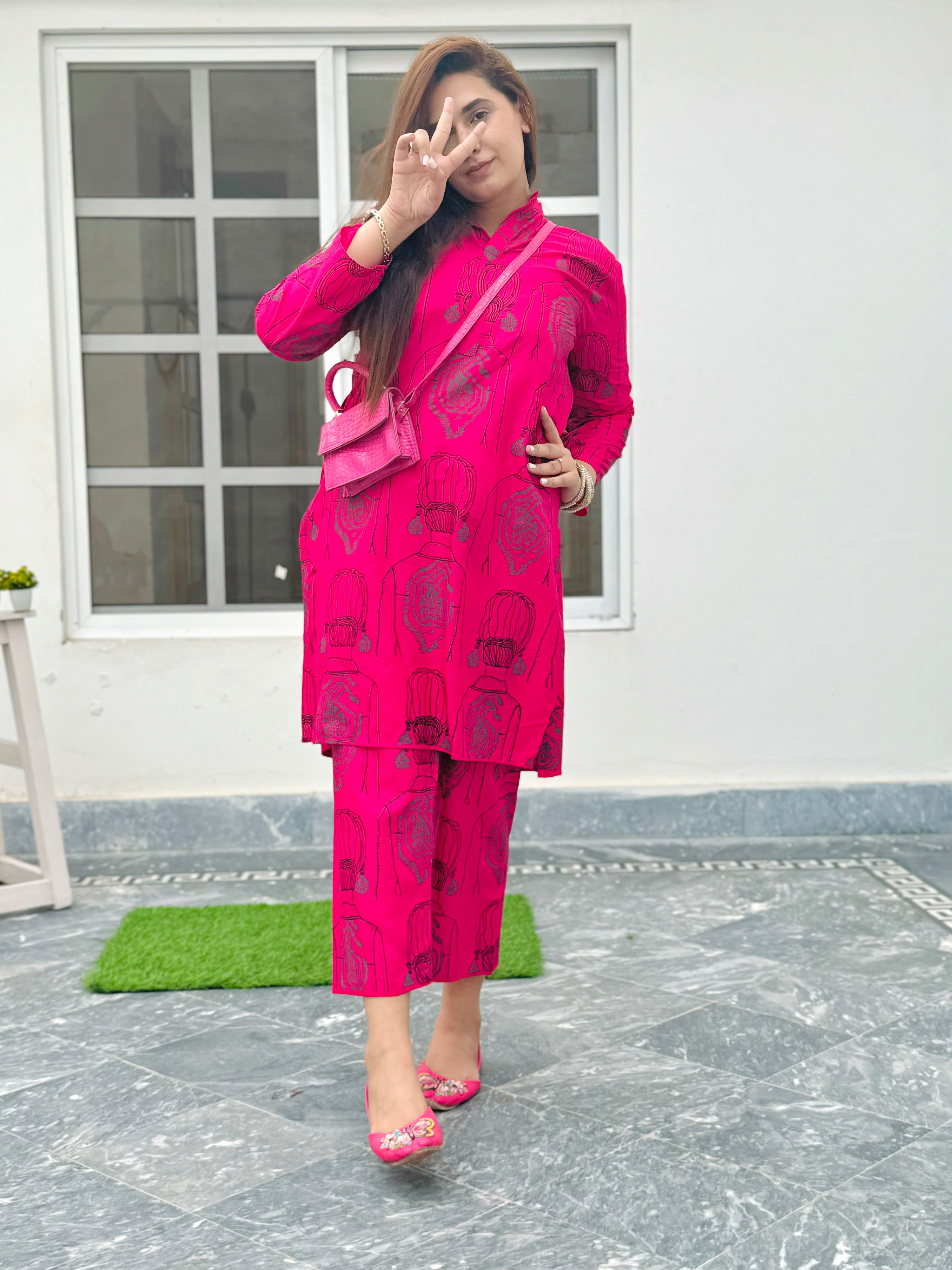 Monar co ord hot pink