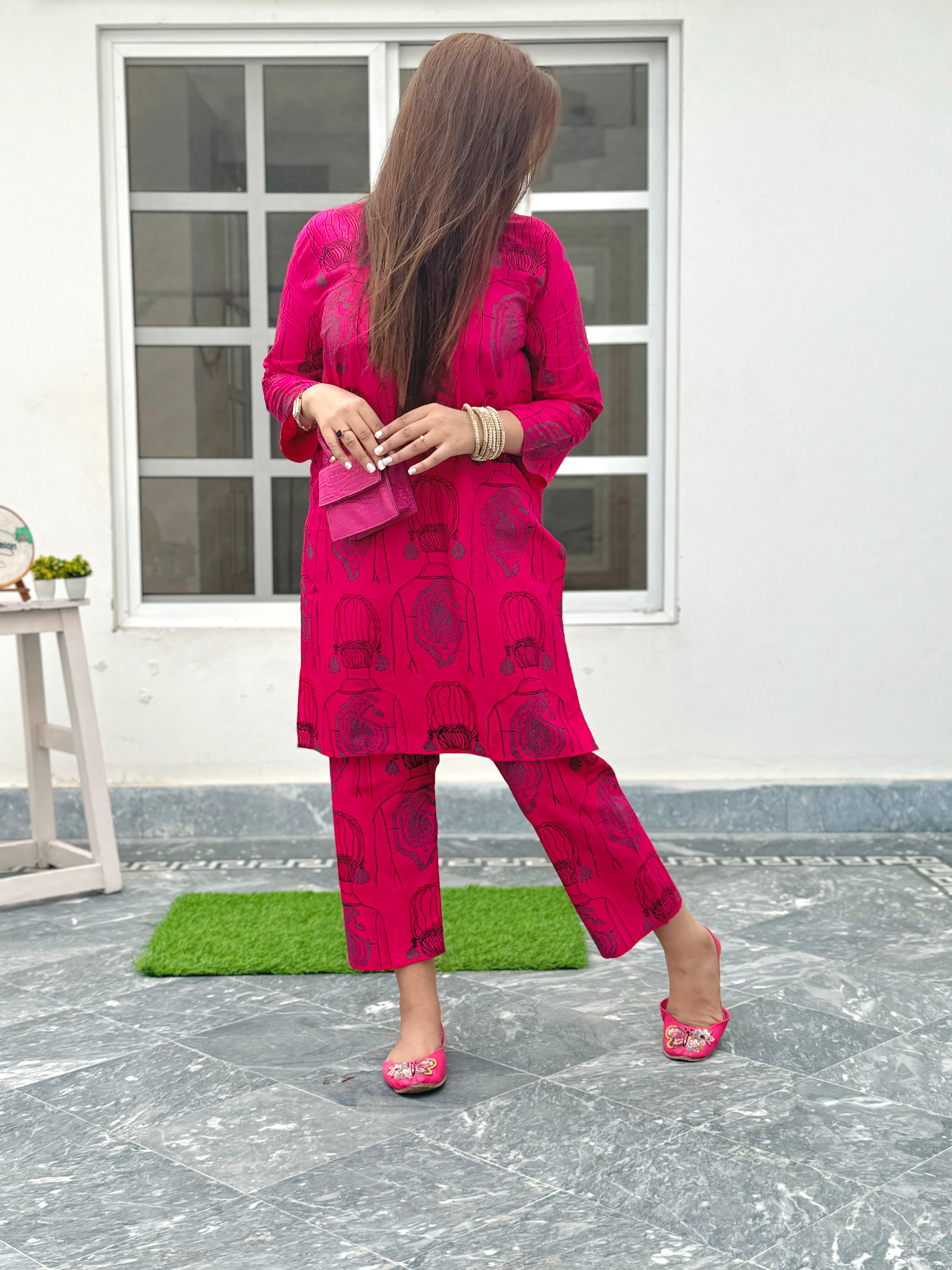 Monar co ord hot pink