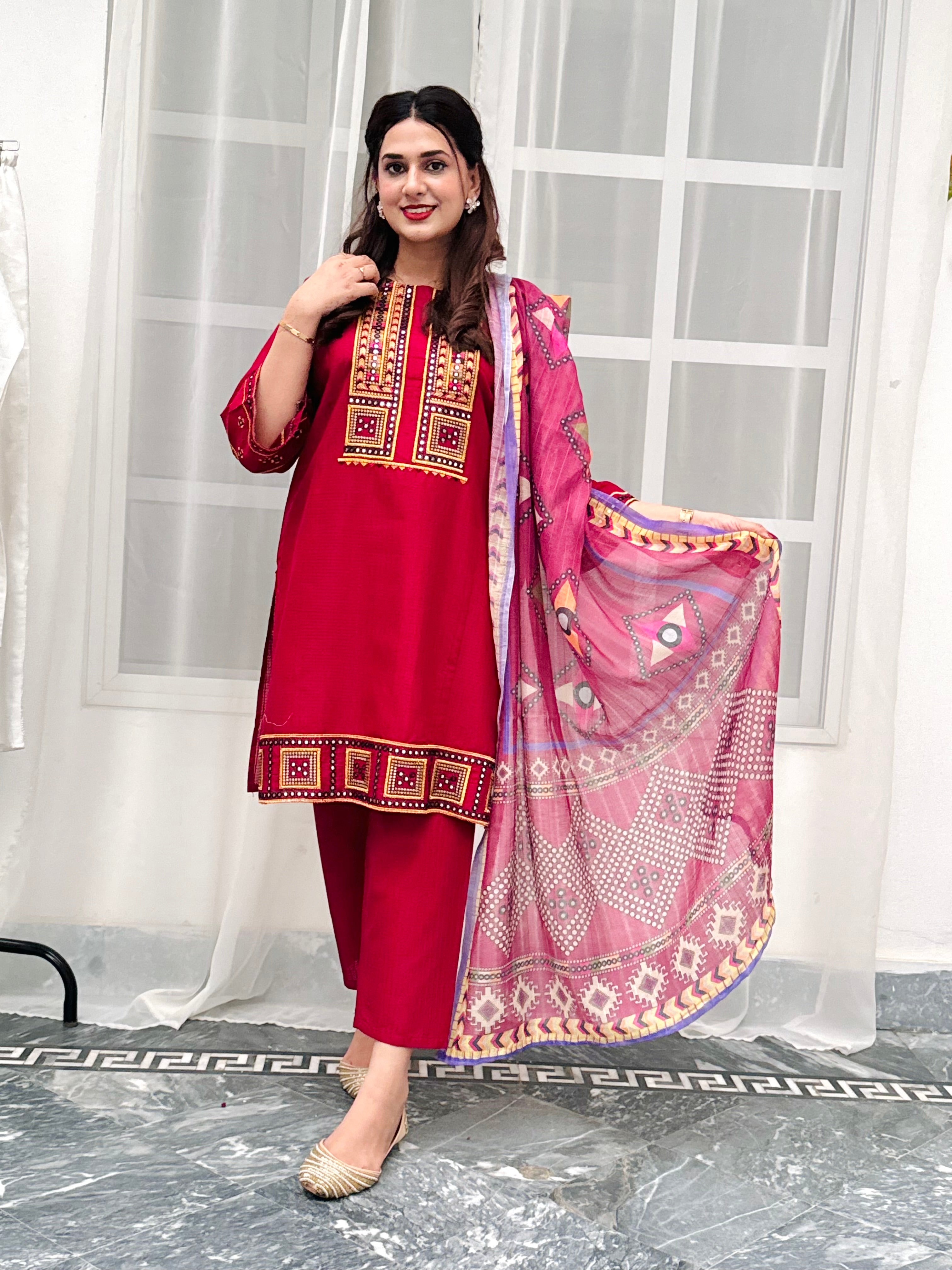 Panni 3 pc Meroon
