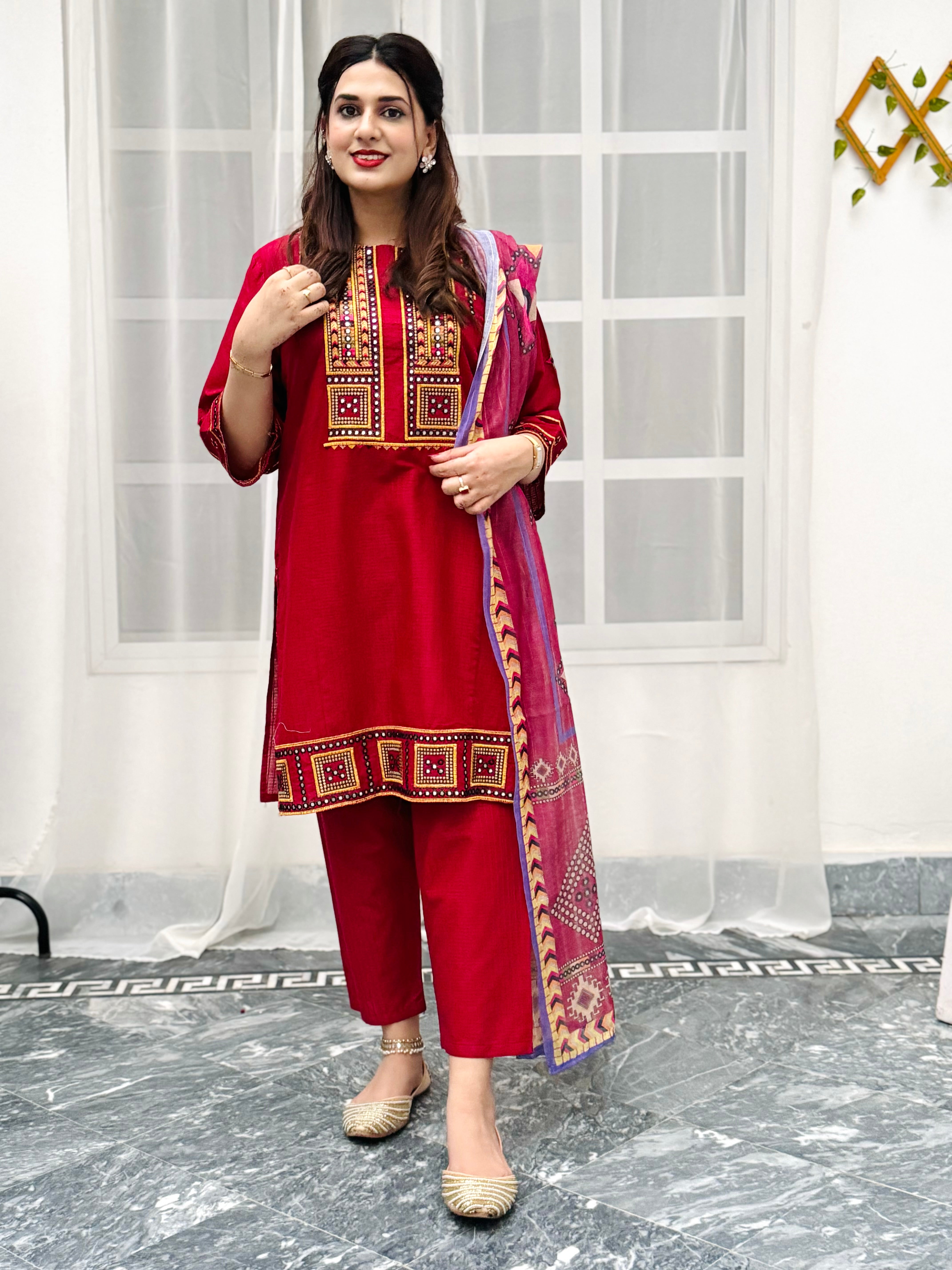 Panni 3 pc Meroon
