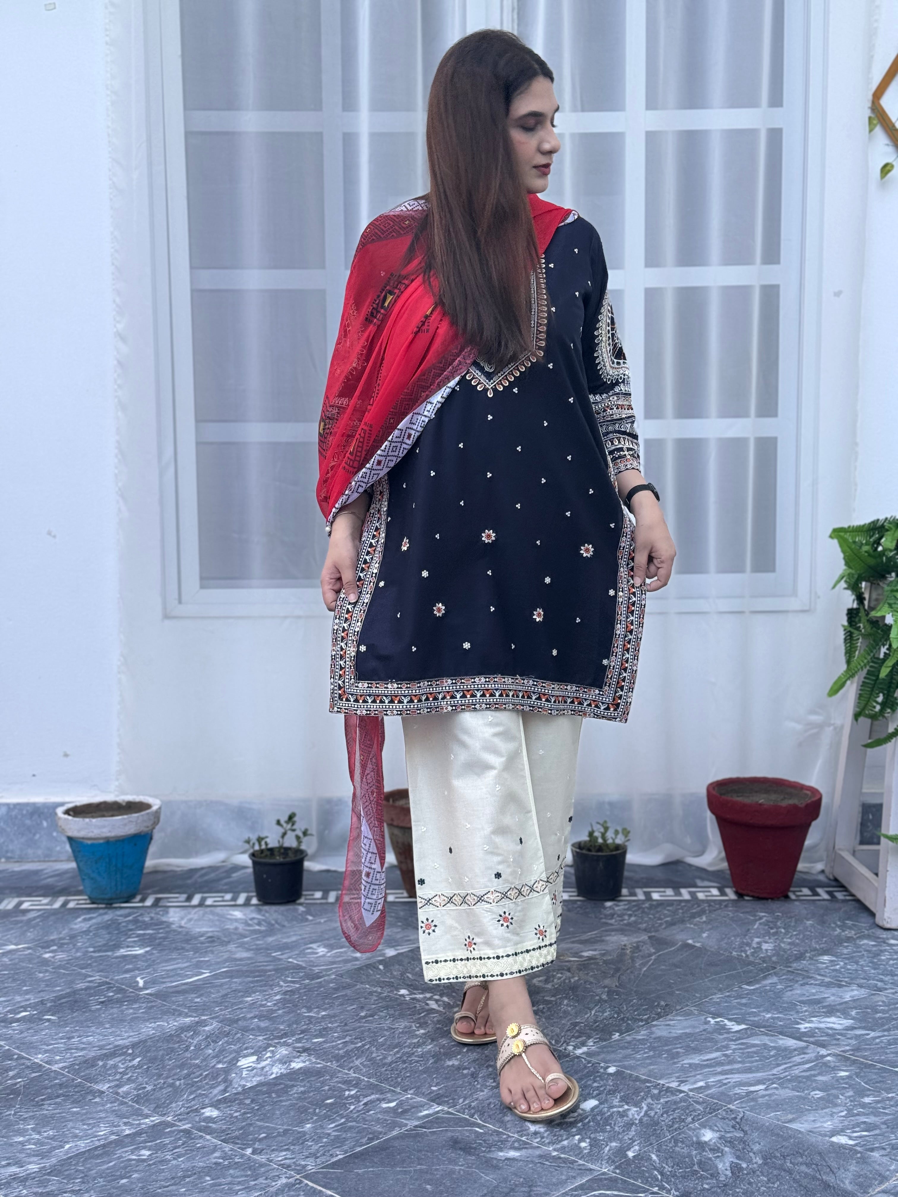 Geet embroidered 3 pc