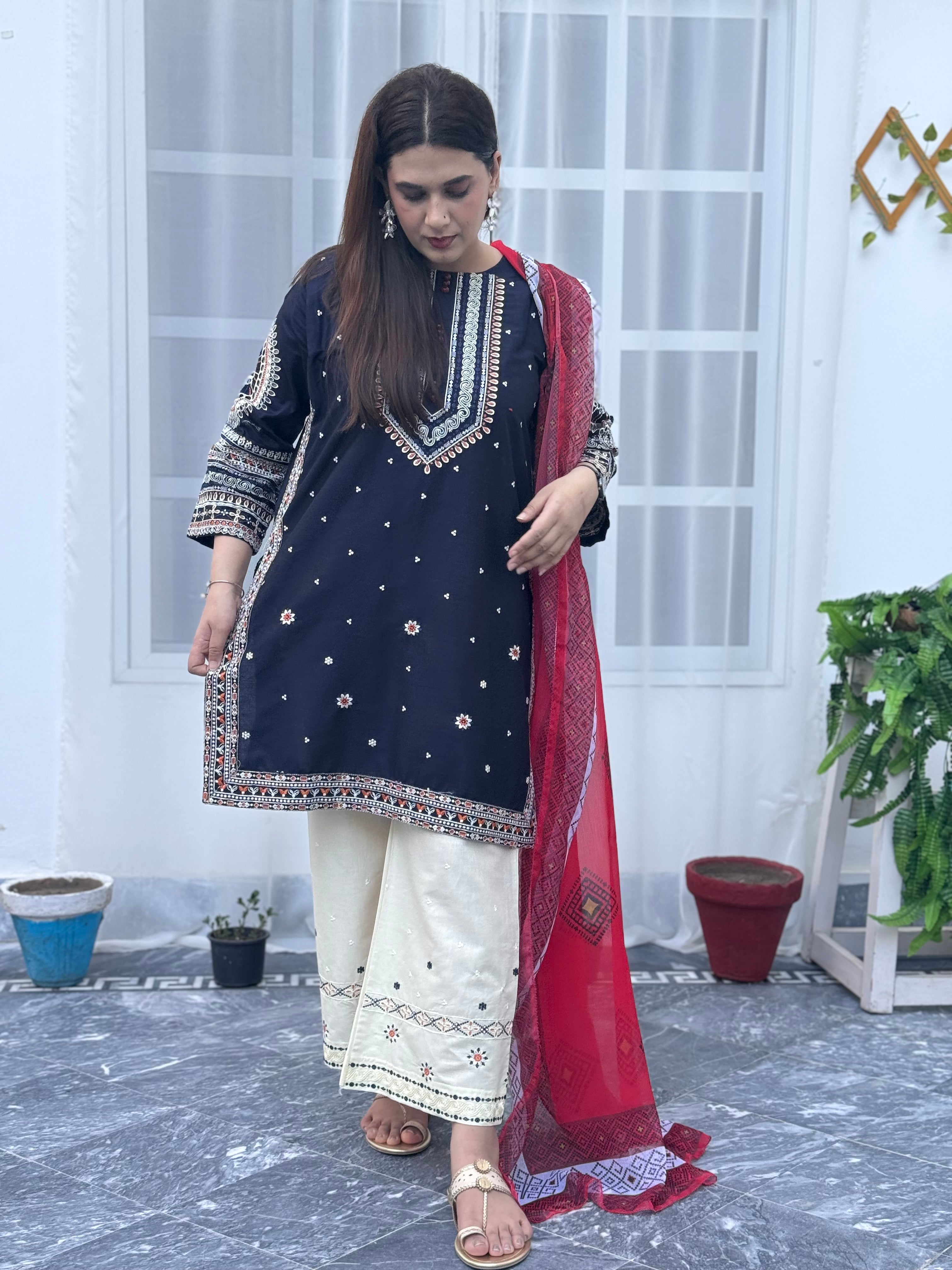 Geet embroidered 3 pc