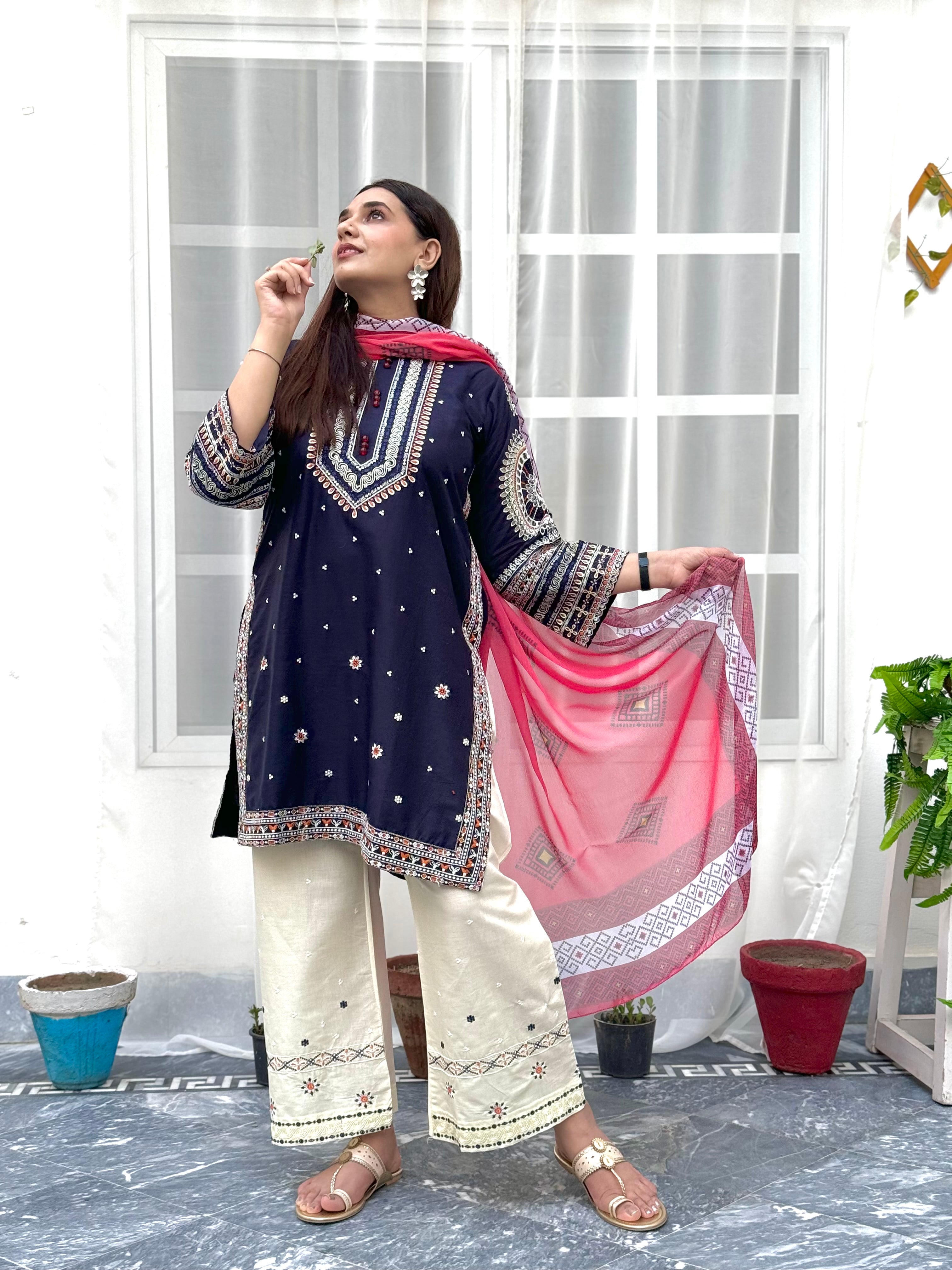 Geet embroidered 3 pc