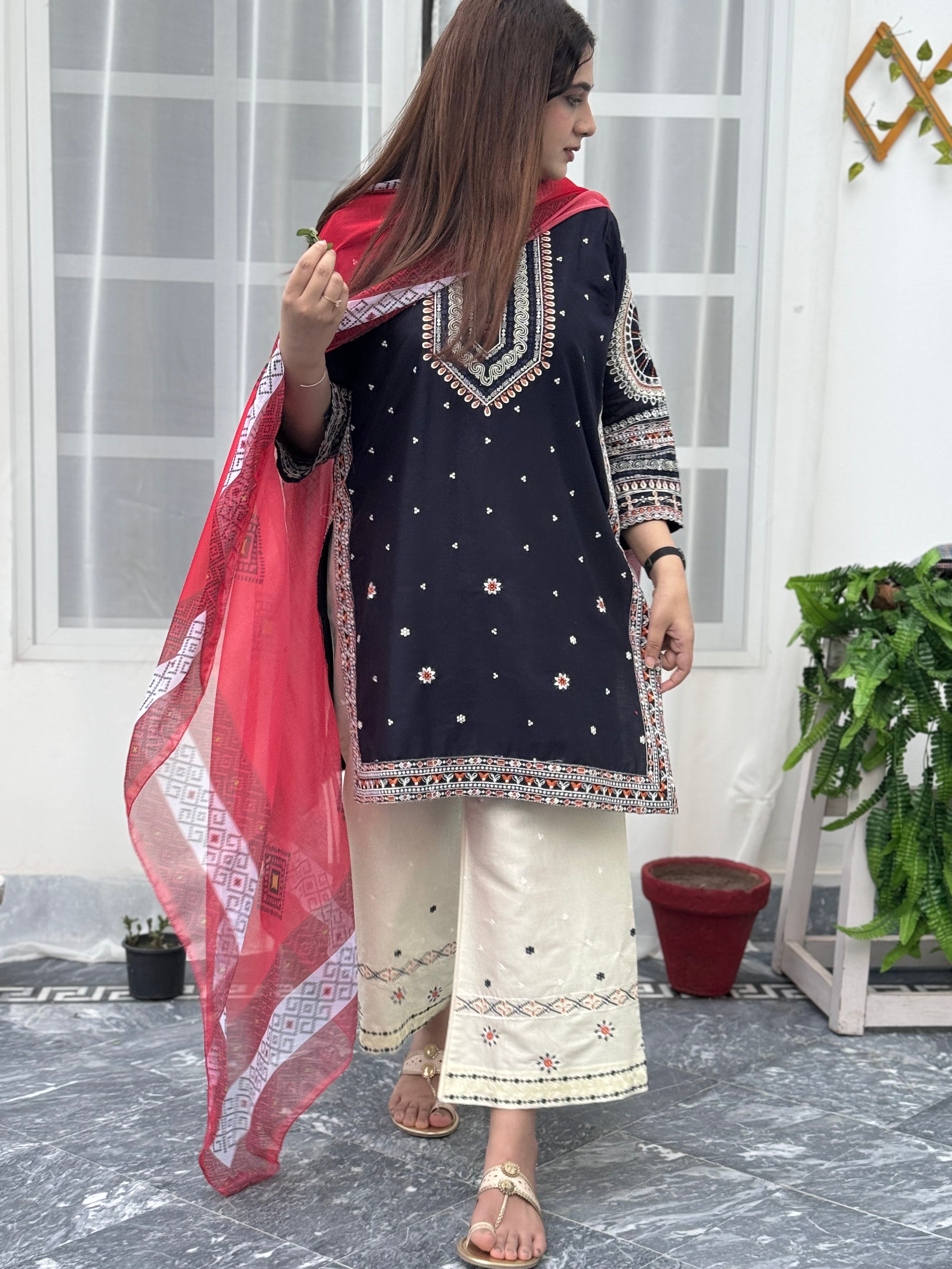 Geet embroidered 3 pc