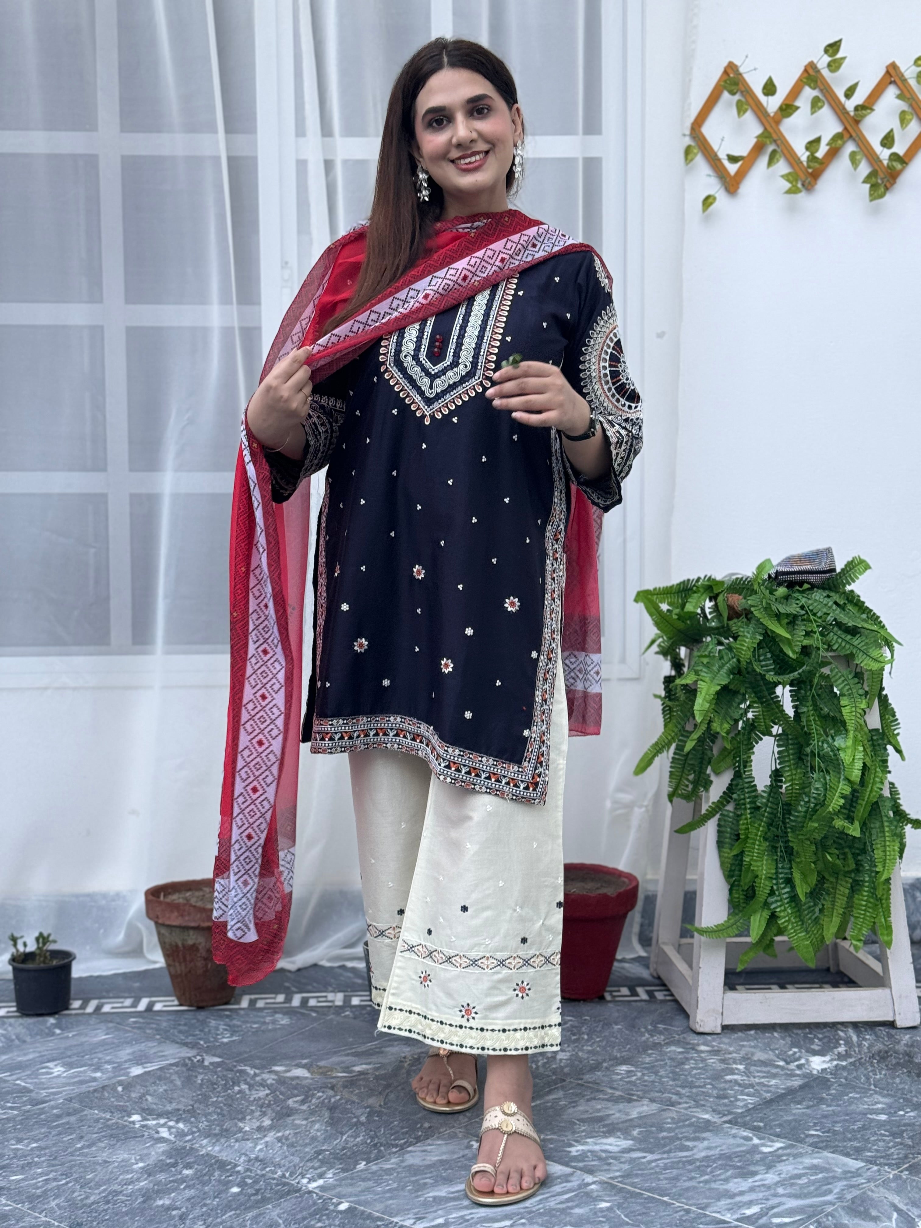 Geet embroidered 3 pc