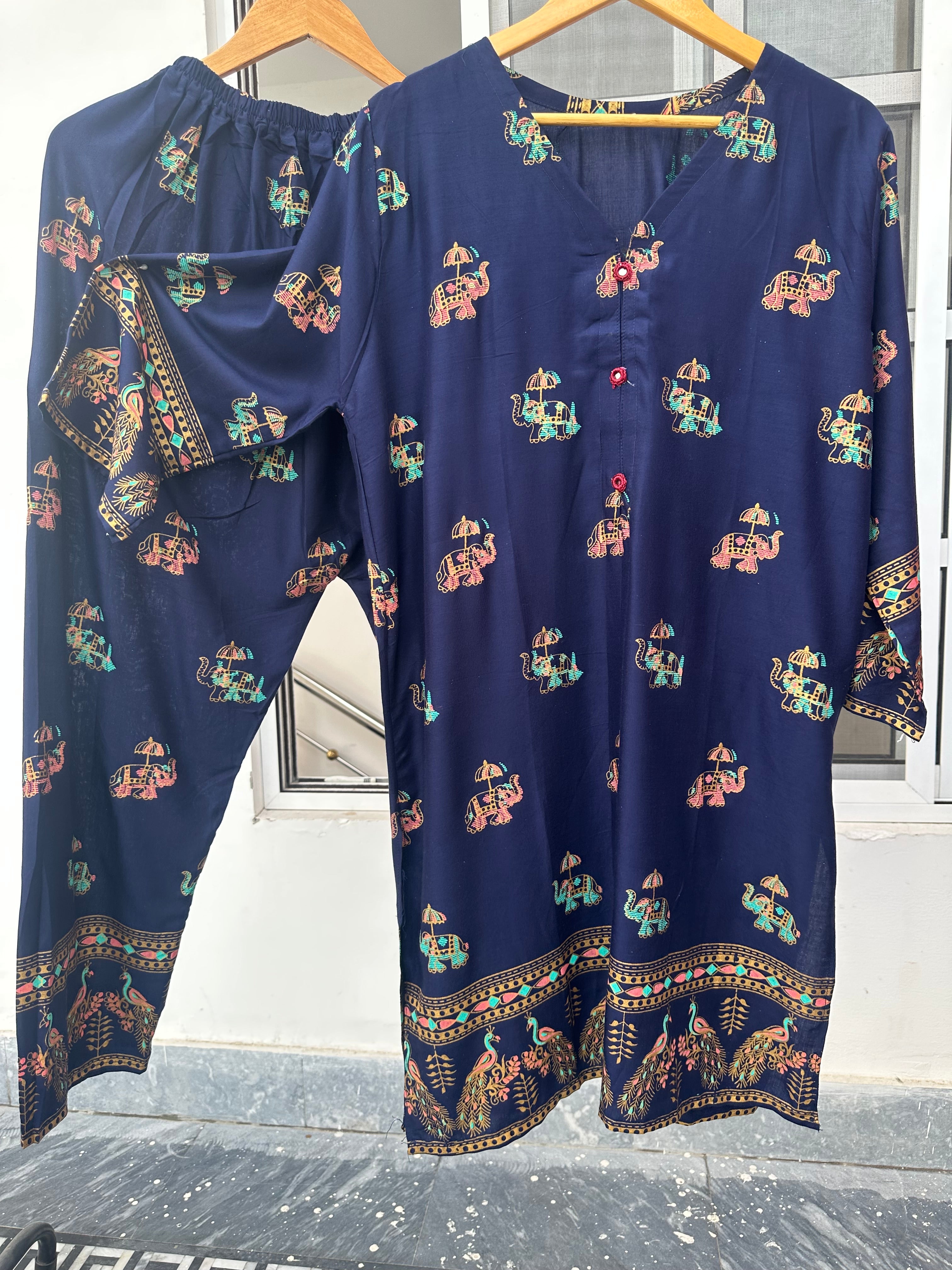 Elephant  2 piece navy blue