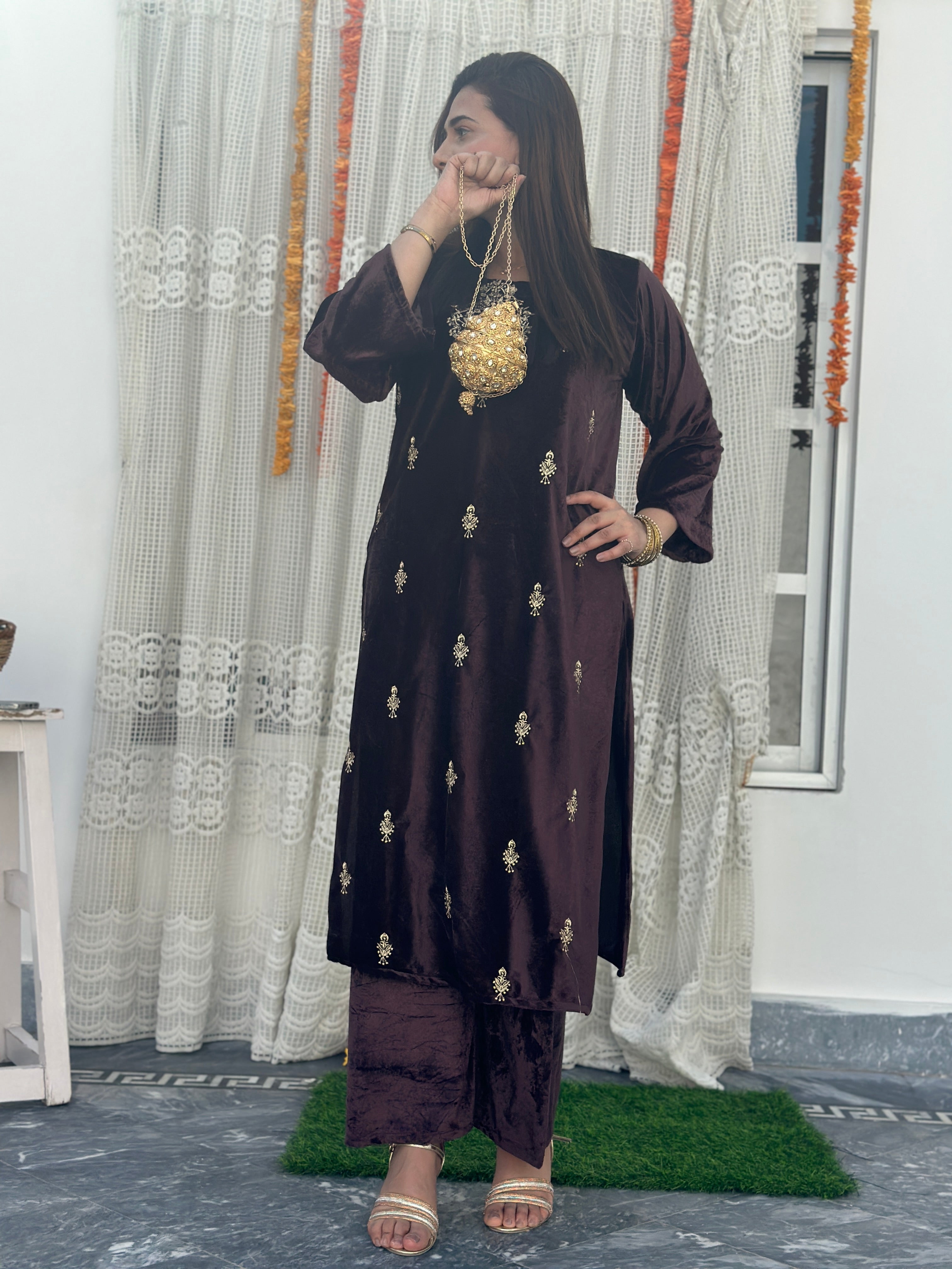 Velvet 2 piece ruchie