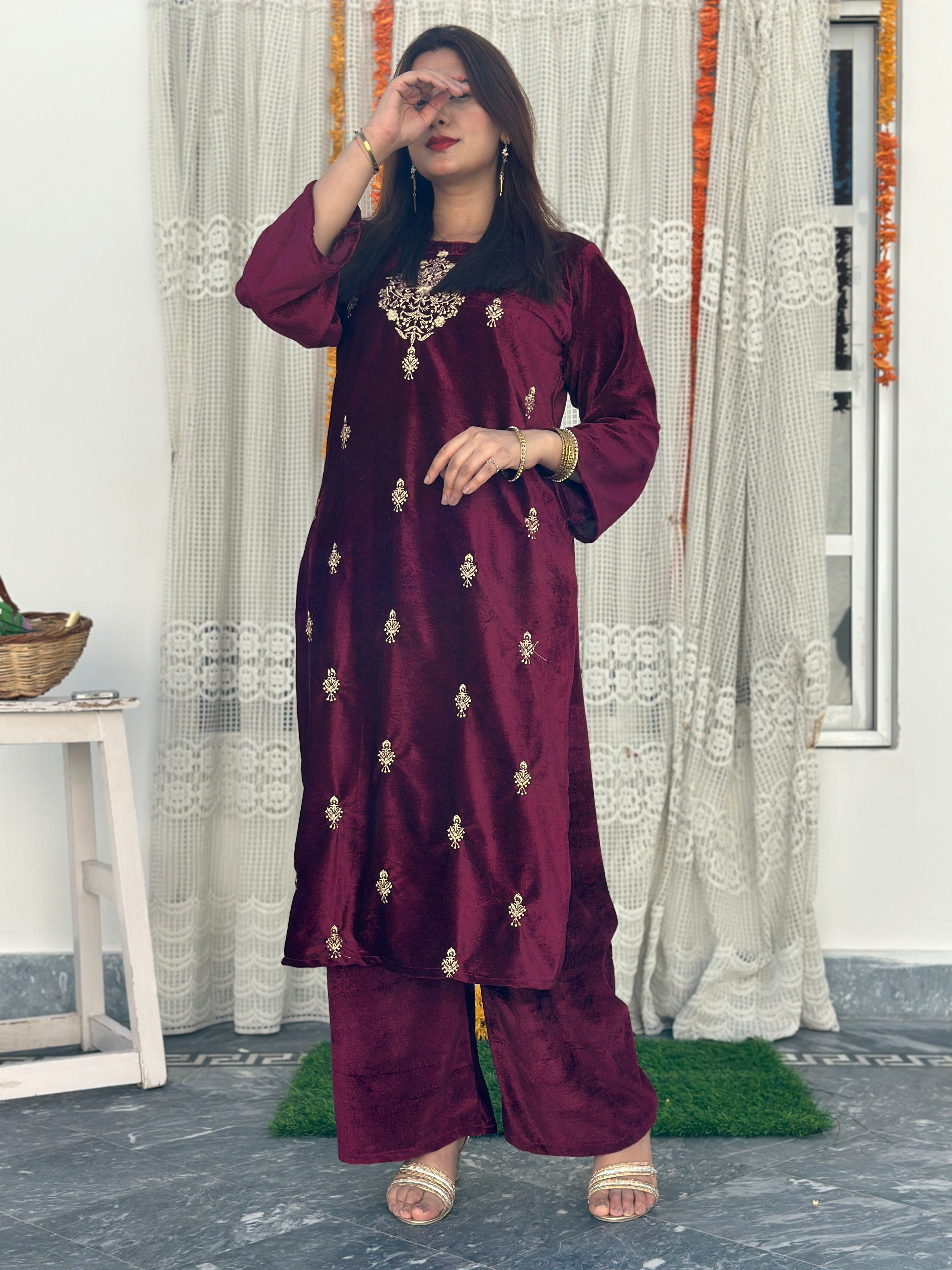 Velvet 2 piece ruby