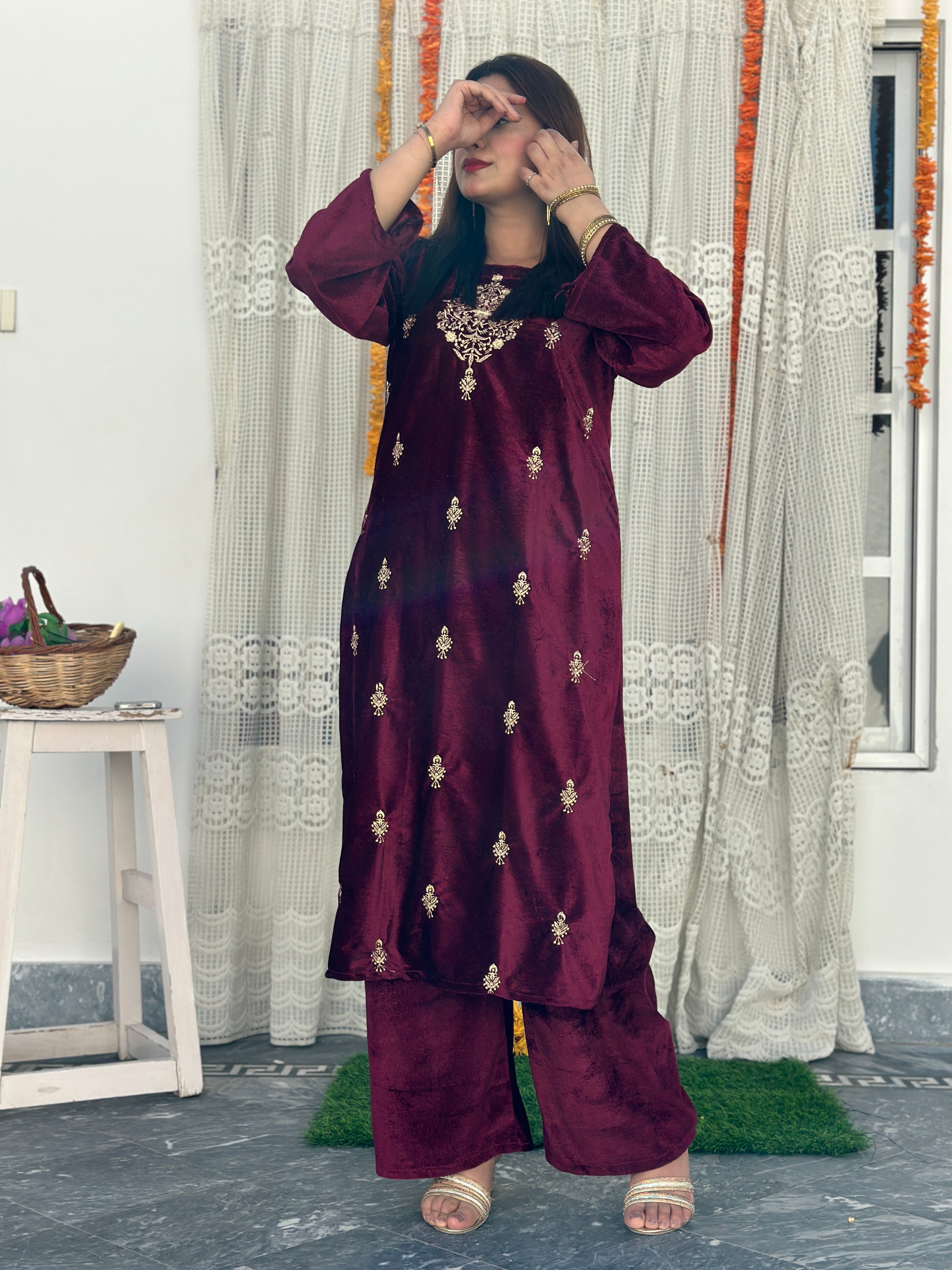 Velvet 2 piece ruby
