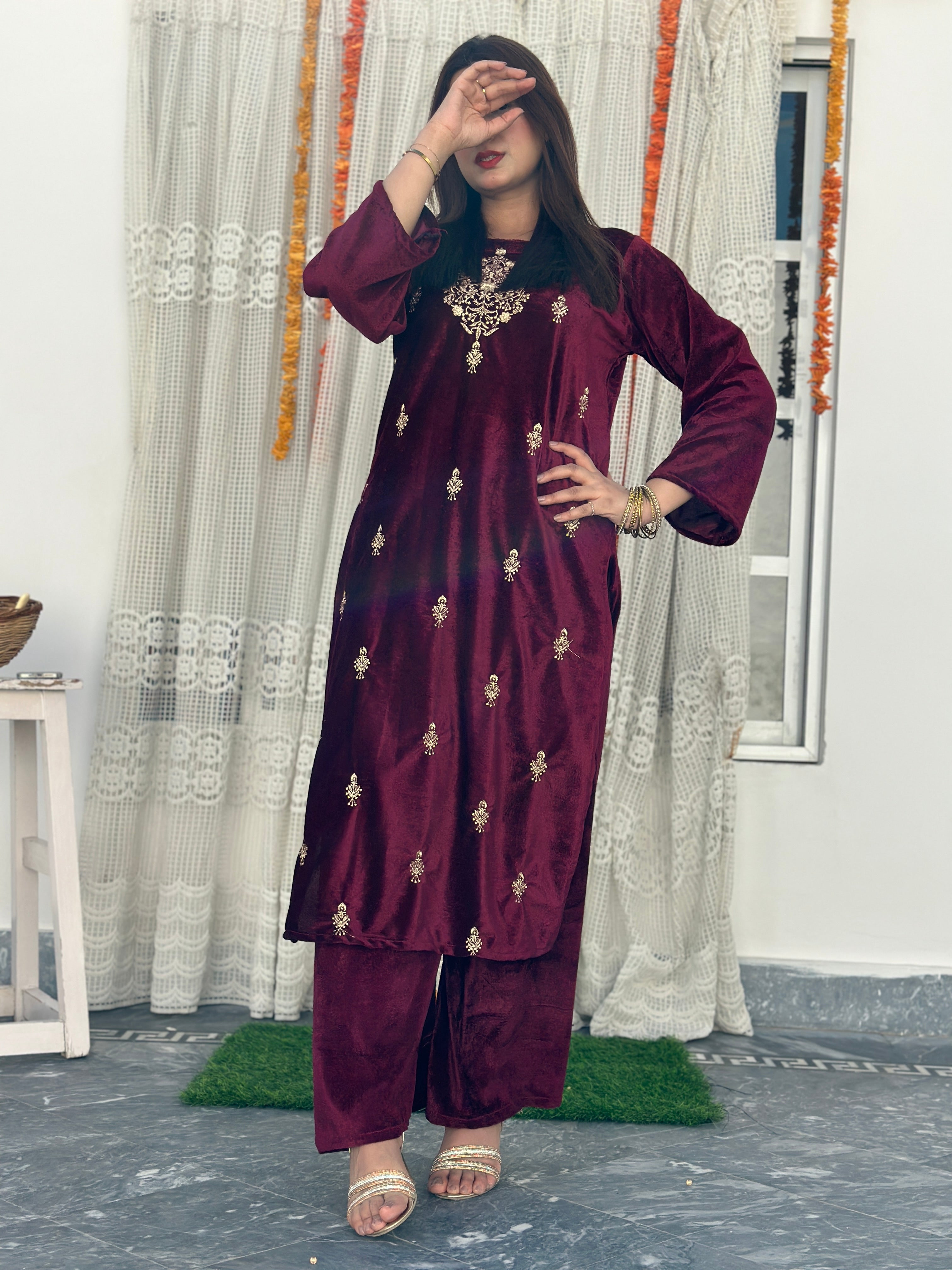 Velvet 2 piece ruby