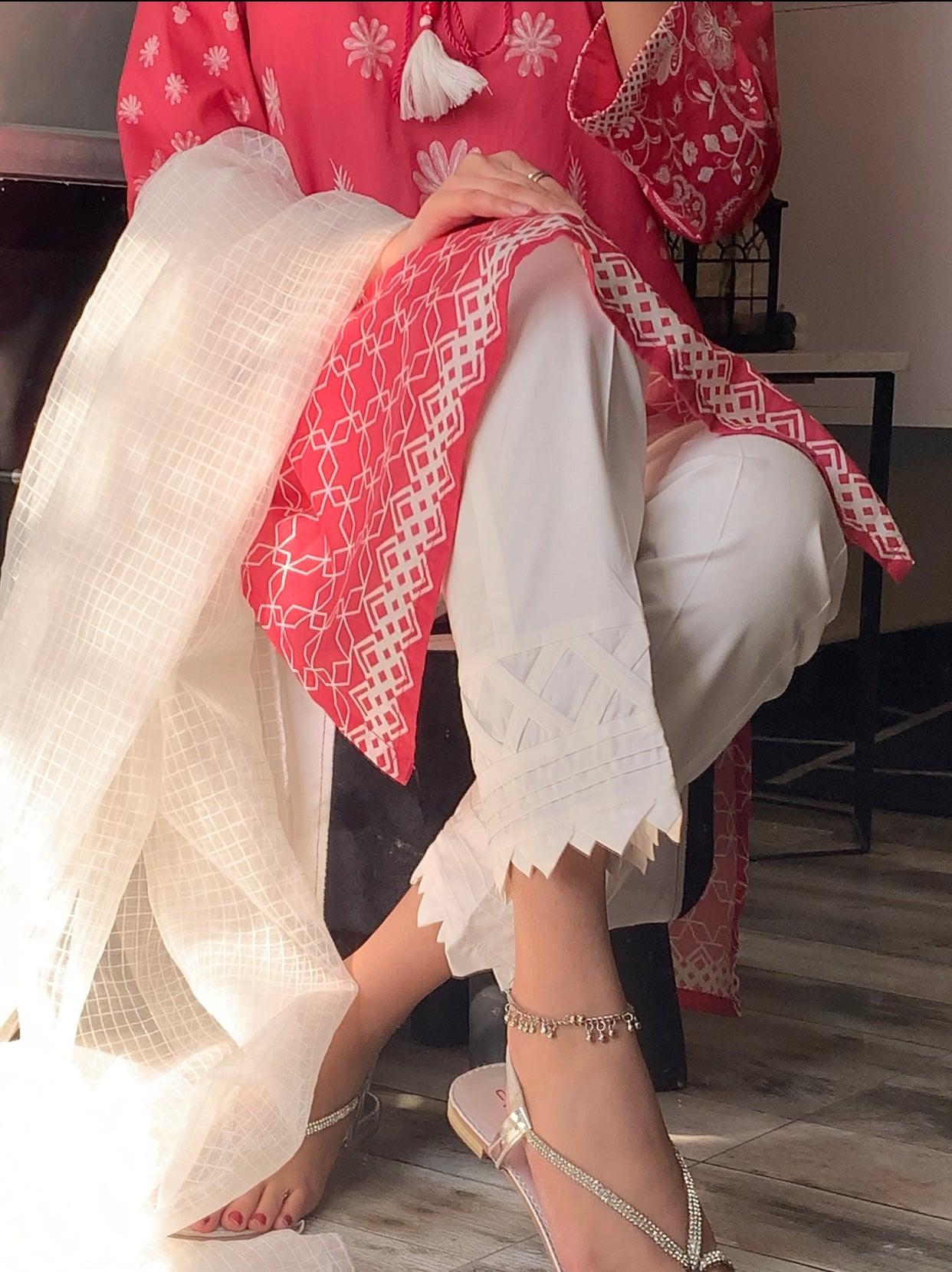 LADIES TROUSERS PAKISTANI Indian XS to 7XL Capri Pencil Pants Embroidery  Shalwar £8.99 - PicClick UK