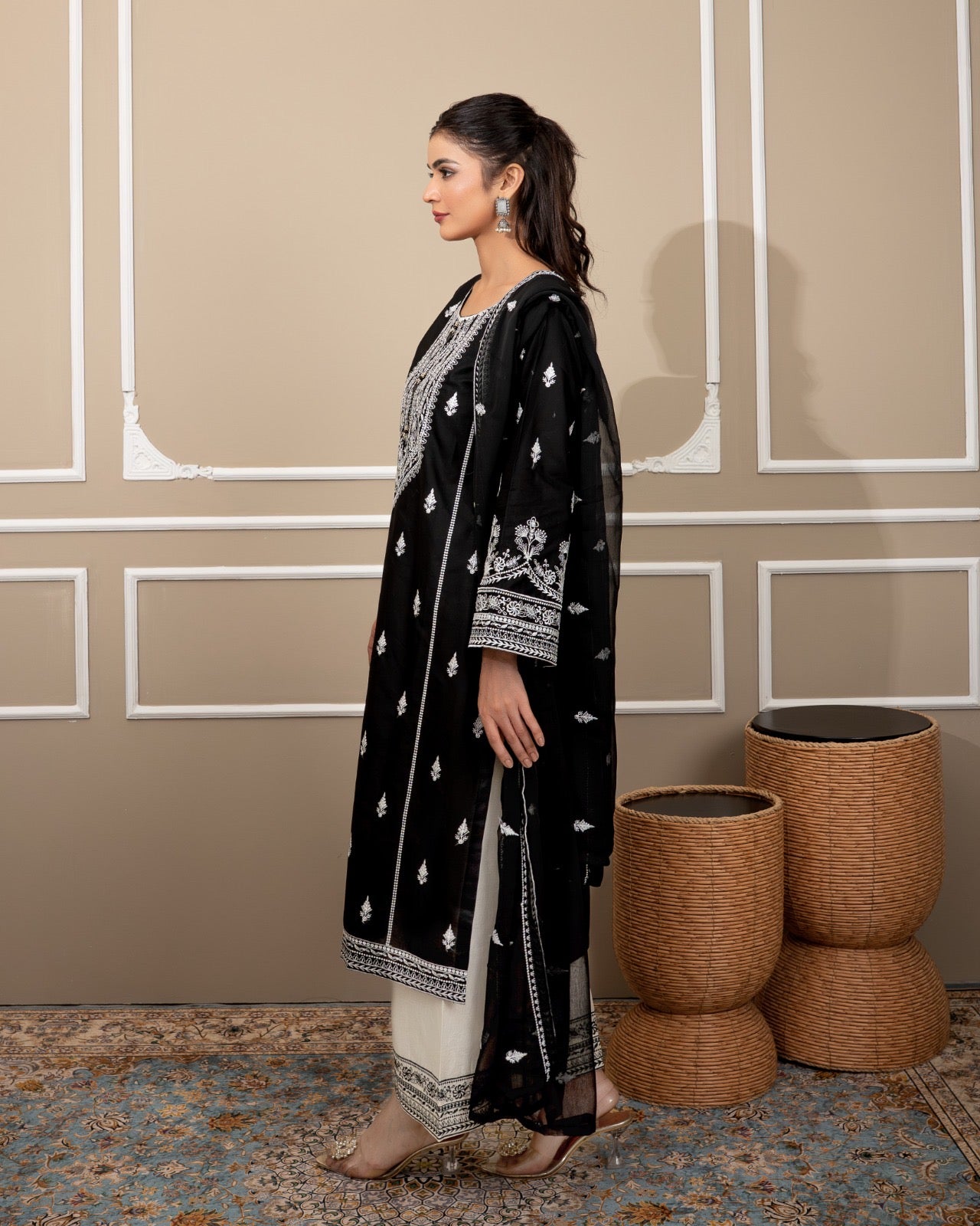 Kastoori embroidered 3 pc