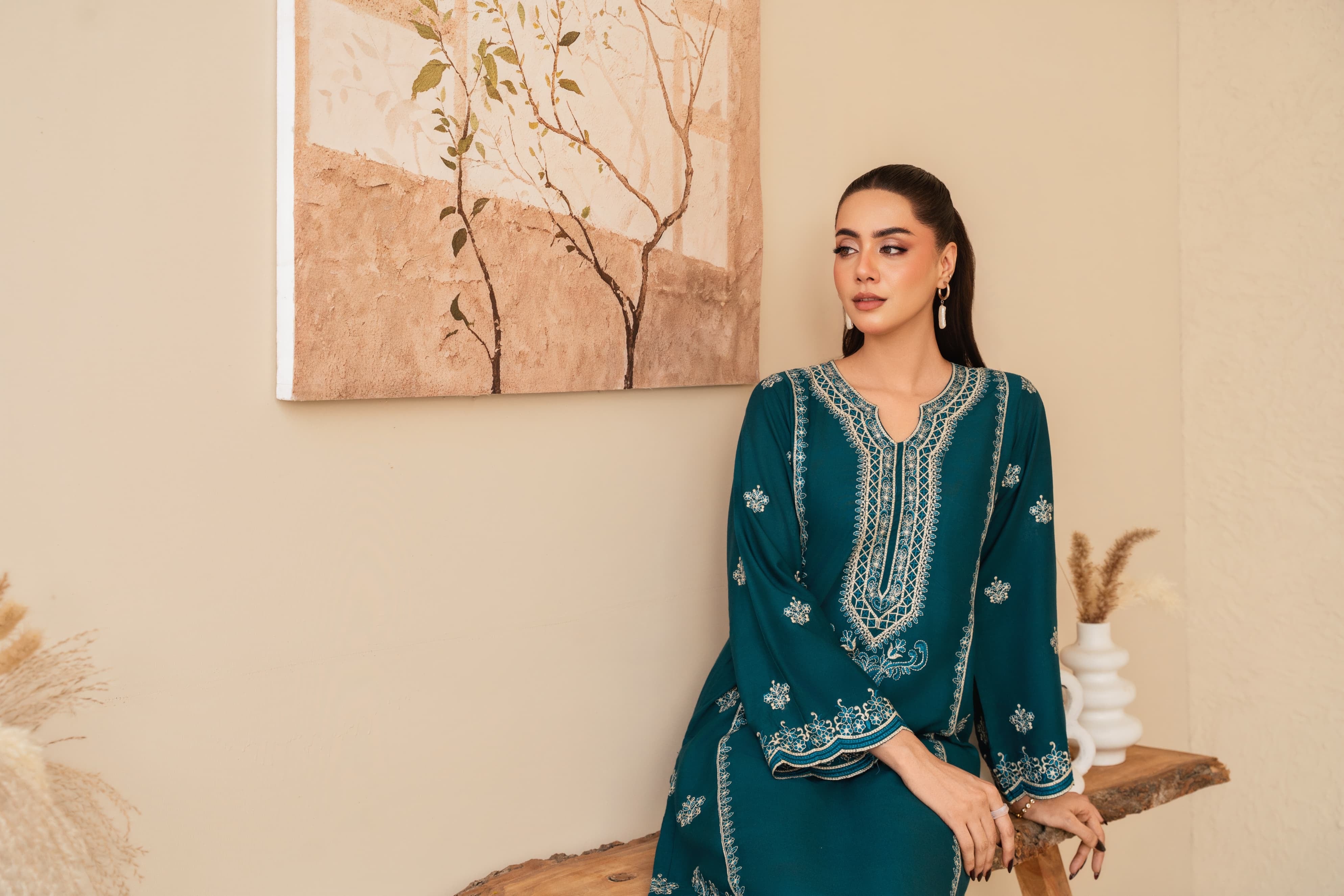 Fiza embroidered 2 Pc