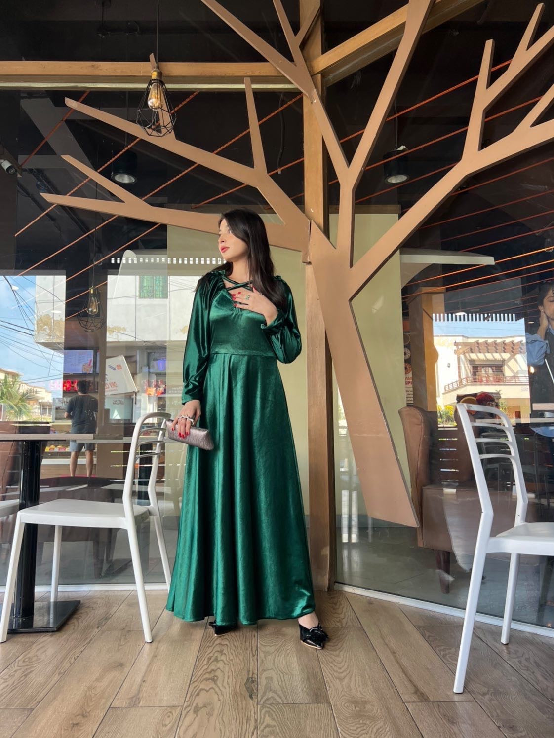 Korean velvet maxi